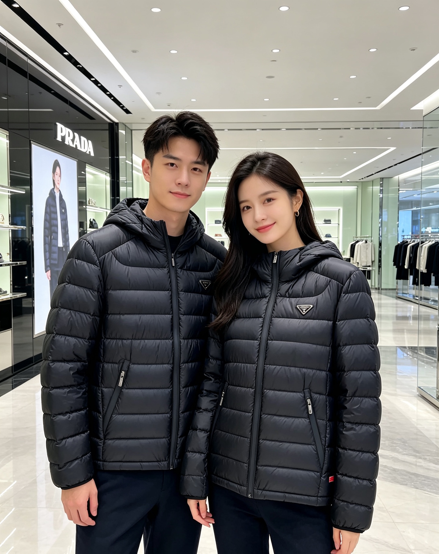 Prada 普拉达 2026秋冬新款三角标连帽轻薄羽绒,米白/酒红/藏蓝/黑四色男女同款。 横条分仓充绒,不跑绒不臃肿; Prada 普拉达 2026秋冬新款三角标连帽轻薄羽绒,米白/酒红/藏蓝/黑四色男女同款。 横条分仓充绒,不跑绒不臃肿;