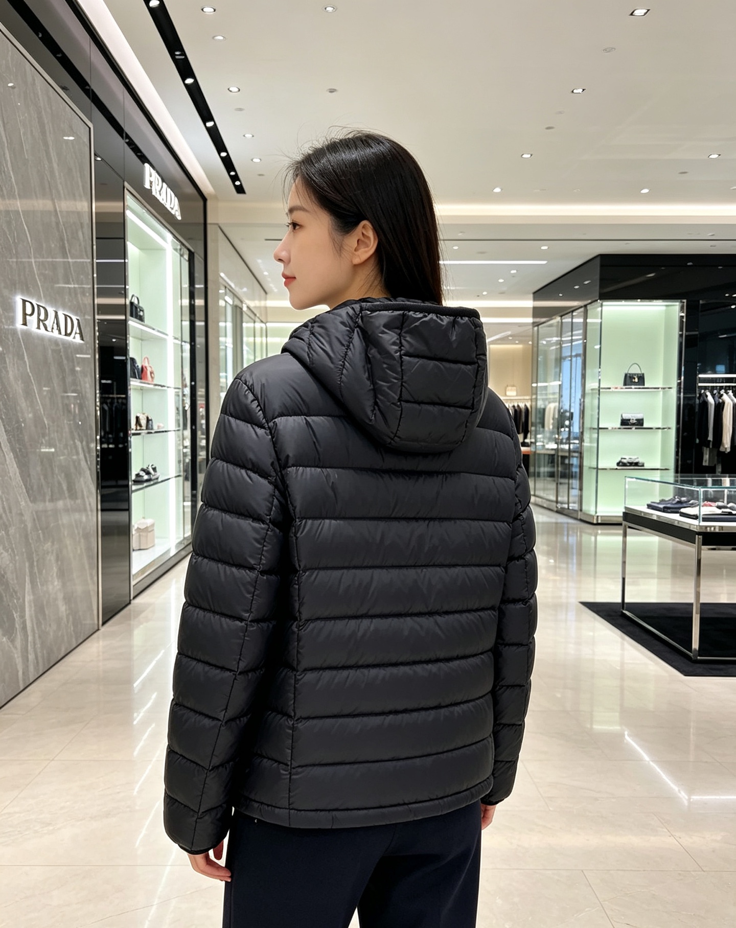 Prada 普拉达 2026秋冬新款三角标连帽轻薄羽绒,米白/酒红/藏蓝/黑四色男女同款。 横条分仓充绒,不跑绒不臃肿; Prada 普拉达 2026秋冬新款三角标连帽轻薄羽绒,米白/酒红/藏蓝/黑四色男女同款。 横条分仓充绒,不跑绒不臃肿;