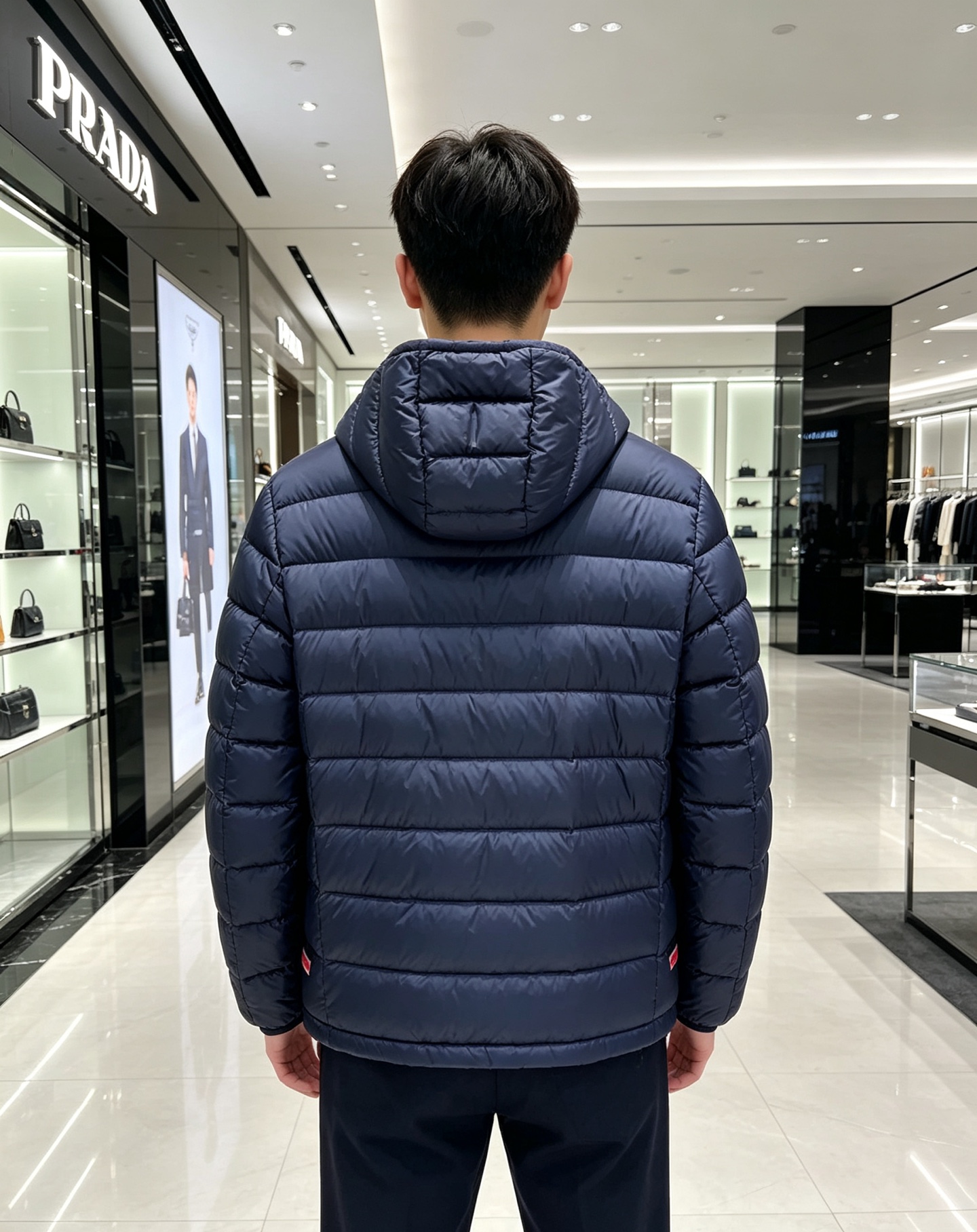 Prada 普拉达 2026秋冬新款三角标连帽轻薄羽绒,米白/酒红/藏蓝/黑四色男女同款。 横条分仓充绒,不跑绒不臃肿; Prada 普拉达 2026秋冬新款三角标连帽轻薄羽绒,米白/酒红/藏蓝/黑四色男女同款。 横条分仓充绒,不跑绒不臃肿;