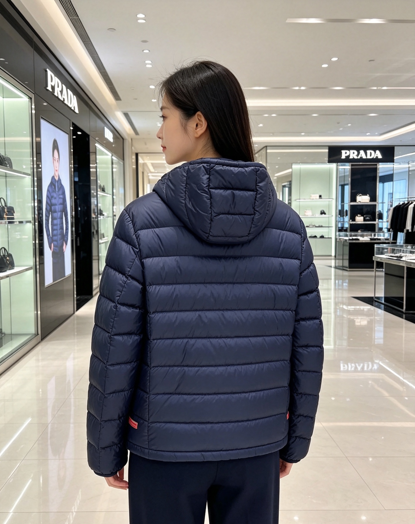 Prada 普拉达 2026秋冬新款三角标连帽轻薄羽绒,米白/酒红/藏蓝/黑四色男女同款。 横条分仓充绒,不跑绒不臃肿; Prada 普拉达 2026秋冬新款三角标连帽轻薄羽绒,米白/酒红/藏蓝/黑四色男女同款。 横条分仓充绒,不跑绒不臃肿;