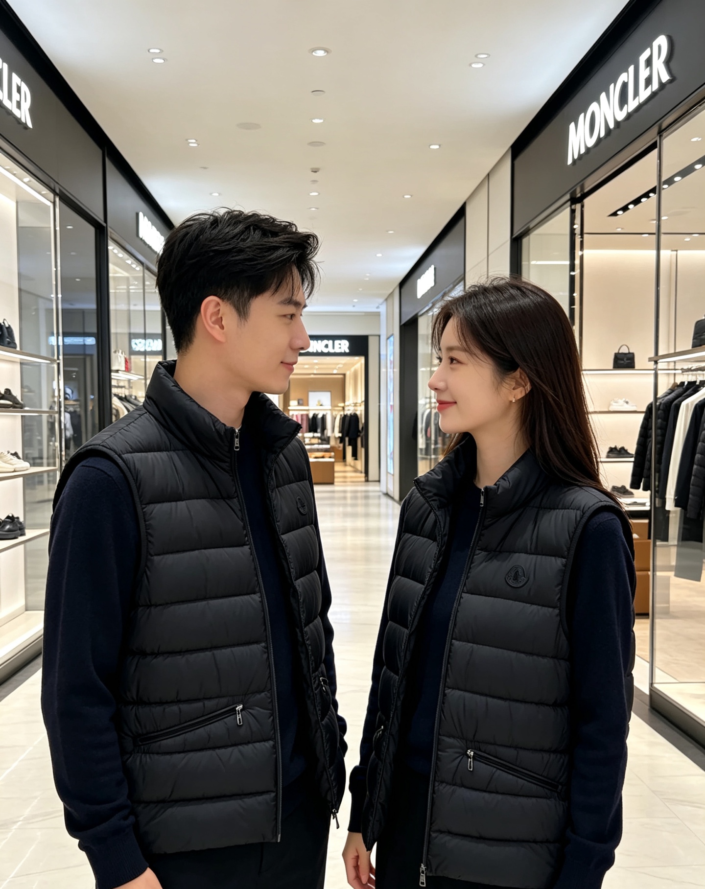 Moncler 蒙口 2026秋冬立领轻薄羽绒马甲,米白/棕/藏蓝三色 男女同款。 横格分仓充绒,轻便不跑绒;胸口经典圆 Moncler 蒙口 2026秋冬立领轻薄羽绒马甲,米白/棕/藏蓝三色 男女同款。 横格分仓充绒,轻便不跑绒;胸口经典圆