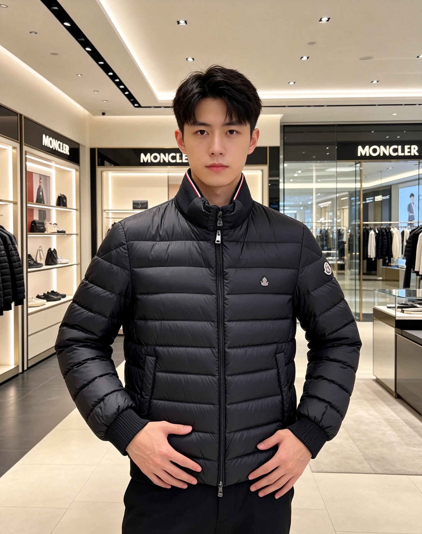 Moncler 蒙口 2026秋冬新品|棒球领轻羽绒夹克 撞色织带领精致点缀,横格均匀锁绒 罗纹收口防风设计,轻便柔和 Moncler 蒙口 2026秋冬新品|棒球领轻羽绒夹克 撞色织带领精致点缀,横格均匀锁绒 罗纹收口防风设计,轻便柔和