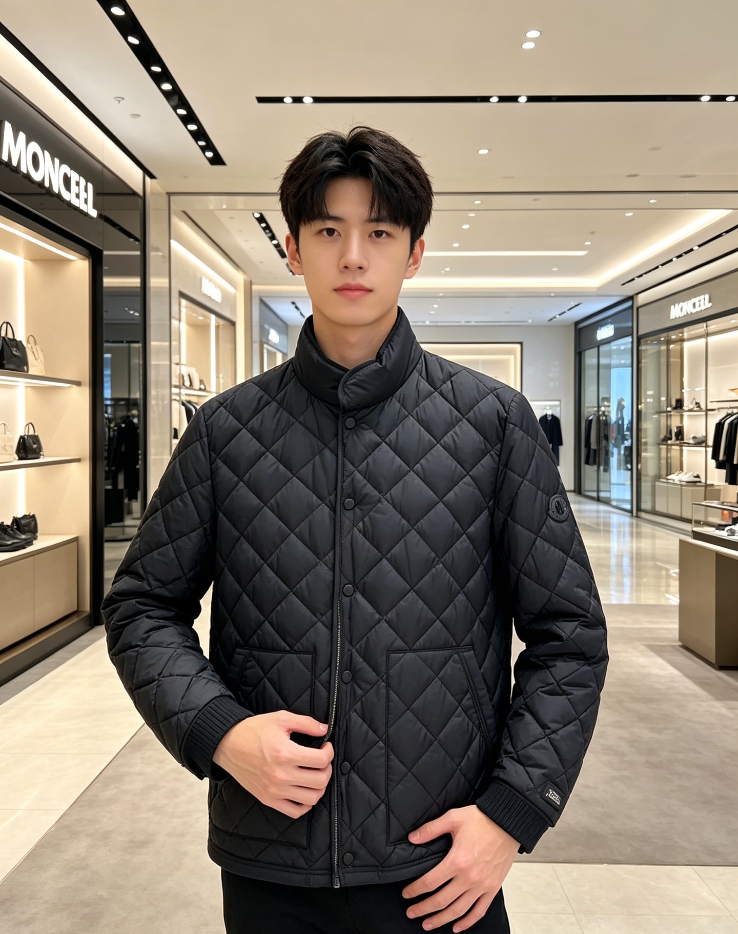 Moncler 蒙口 2026秋冬新品|男士立领菱形格羽绒服 经典菱形衍缝格纹,整体平整不跑棉,质感高级耐看 中式小立领 Moncler 蒙口 2026秋冬新品|男士立领菱形格羽绒服 经典菱形衍缝格纹,整体平整不跑棉,质感高级耐看 中式小立领
