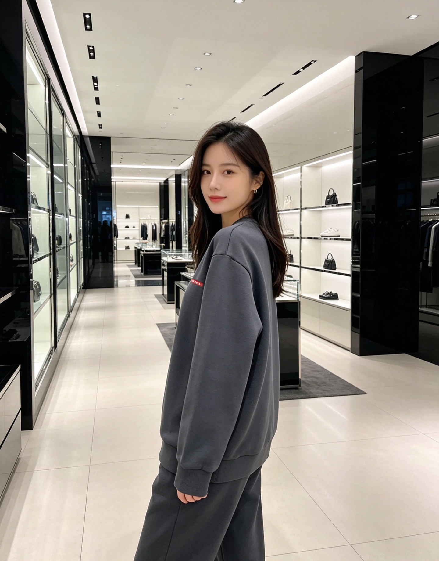 Prada 普拉达 2026秋冬新款休闲圆领空气层卫衣 标志性红色经典logo，辨识度高。采用空气层面料，柔软有型不易变