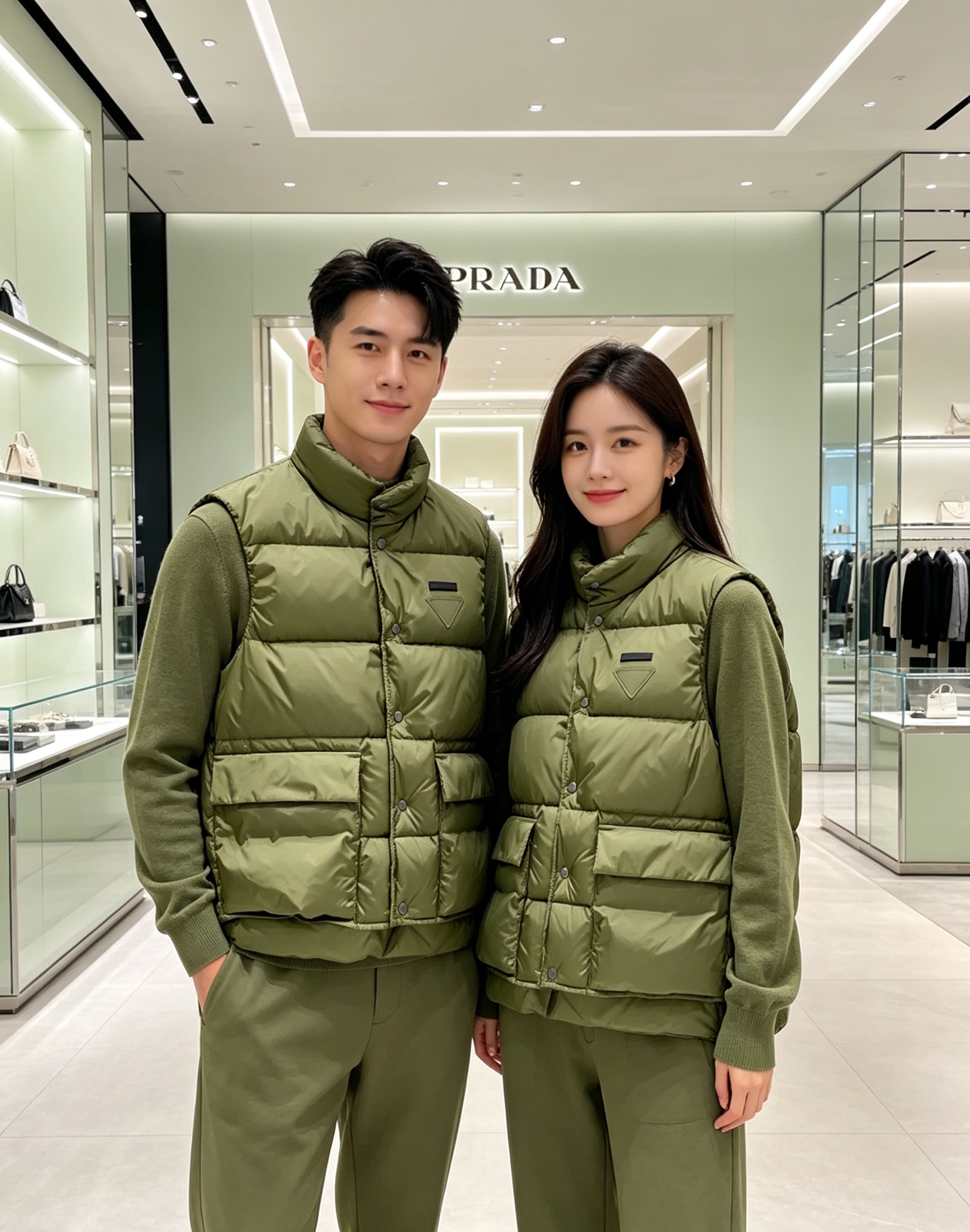 Prada 普拉达2026秋冬专柜同步新品发布，最新工装羽绒马甲出货，原版购入，无论面料及辅料，全部做到了1:1完美复刻