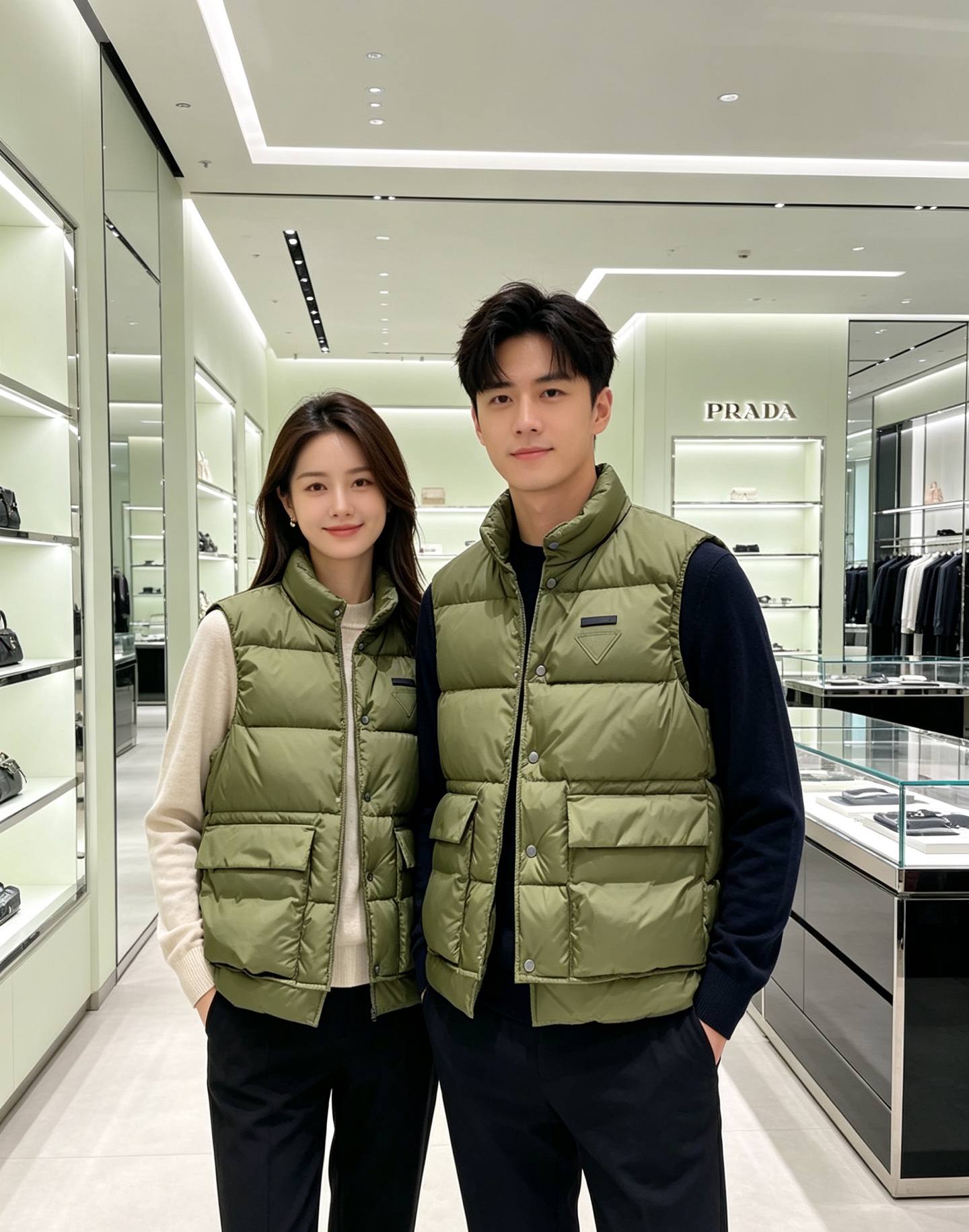 Prada 普拉达2026秋冬专柜同步新品发布，最新工装羽绒马甲出货，原版购入，无论面料及辅料，全部做到了1:1完美复刻