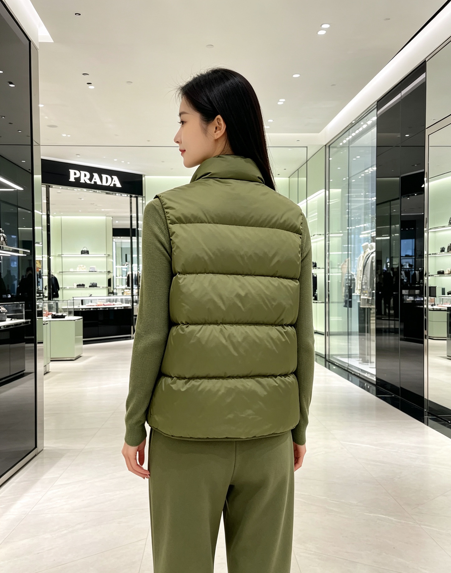 Prada 普拉达2026秋冬专柜同步新品发布，最新工装羽绒马甲出货，原版购入，无论面料及辅料，全部做到了1:1完美复刻
