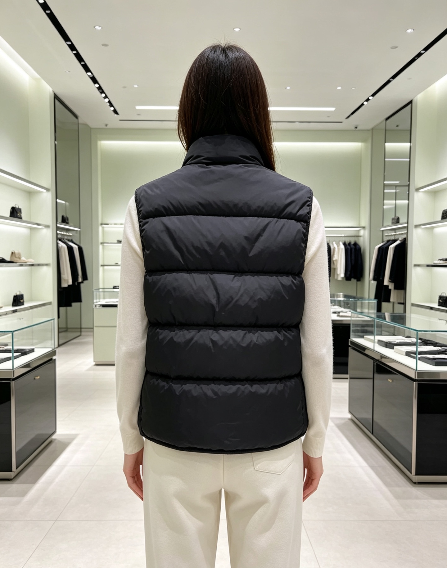 Prada 普拉达2026秋冬专柜同步新品发布，最新工装羽绒马甲出货，原版购入，无论面料及辅料，全部做到了1:1完美复刻