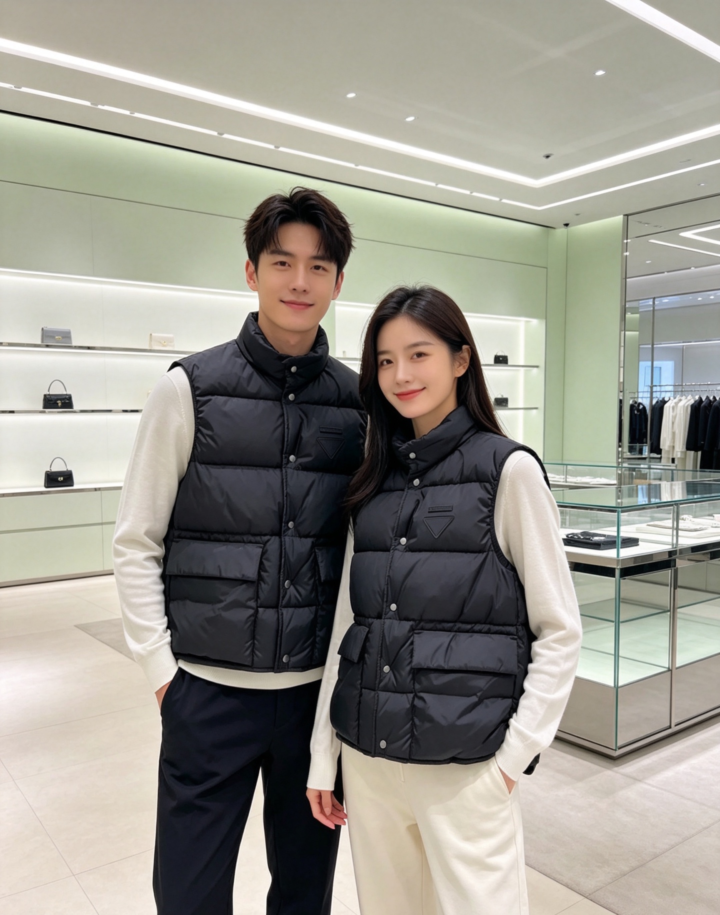 Prada 普拉达2026秋冬专柜同步新品发布，最新工装羽绒马甲出货，原版购入，无论面料及辅料，全部做到了1:1完美复刻