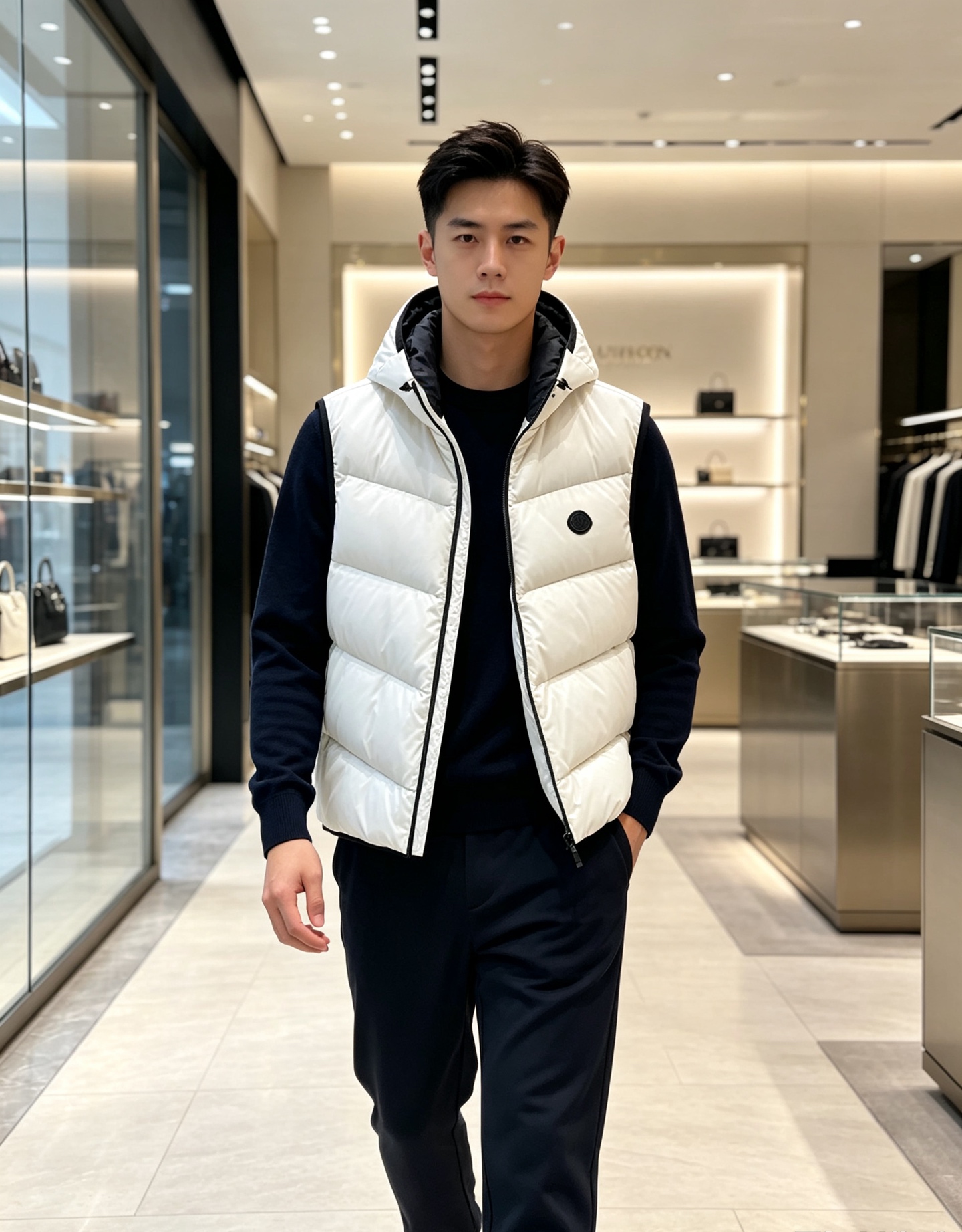 Moncler Valmasque蒙口男士可拆卸兜帽羽绒马甲.原版购入开发.特级鹅绒填充➕原厂替换面料➕原厂配套五金. Moncler Valmasque蒙口男士可拆卸兜帽羽绒马甲.原版购入开发.特级鹅绒填充➕原厂替换面料➕原厂配套五金.
