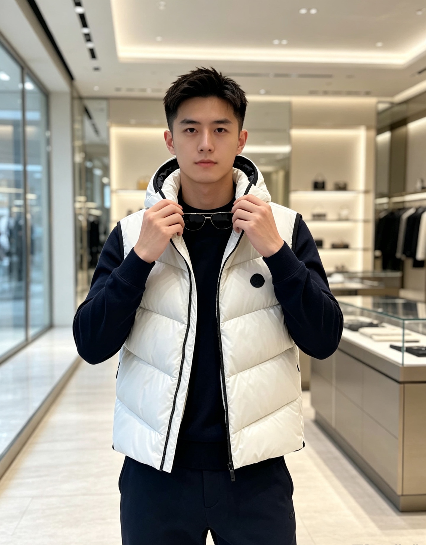 Moncler Valmasque蒙口男士可拆卸兜帽羽绒马甲.原版购入开发.特级鹅绒填充➕原厂替换面料➕原厂配套五金. Moncler Valmasque蒙口男士可拆卸兜帽羽绒马甲.原版购入开发.特级鹅绒填充➕原厂替换面料➕原厂配套五金.