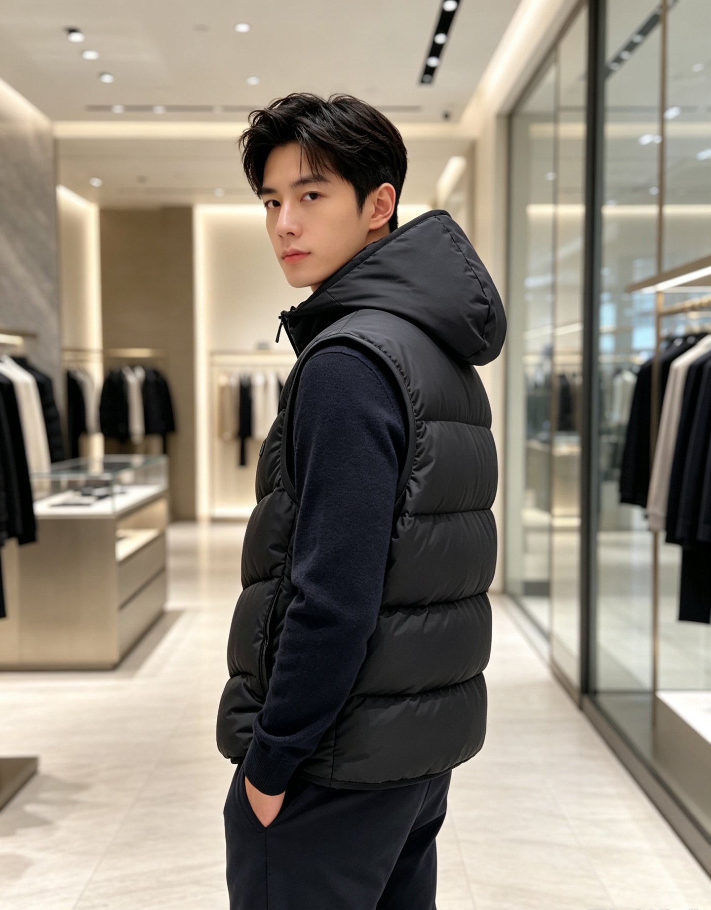 Moncler Valmasque蒙口男士可拆卸兜帽羽绒马甲.原版购入开发.特级鹅绒填充➕原厂替换面料➕原厂配套五金. Moncler Valmasque蒙口男士可拆卸兜帽羽绒马甲.原版购入开发.特级鹅绒填充➕原厂替换面料➕原厂配套五金.