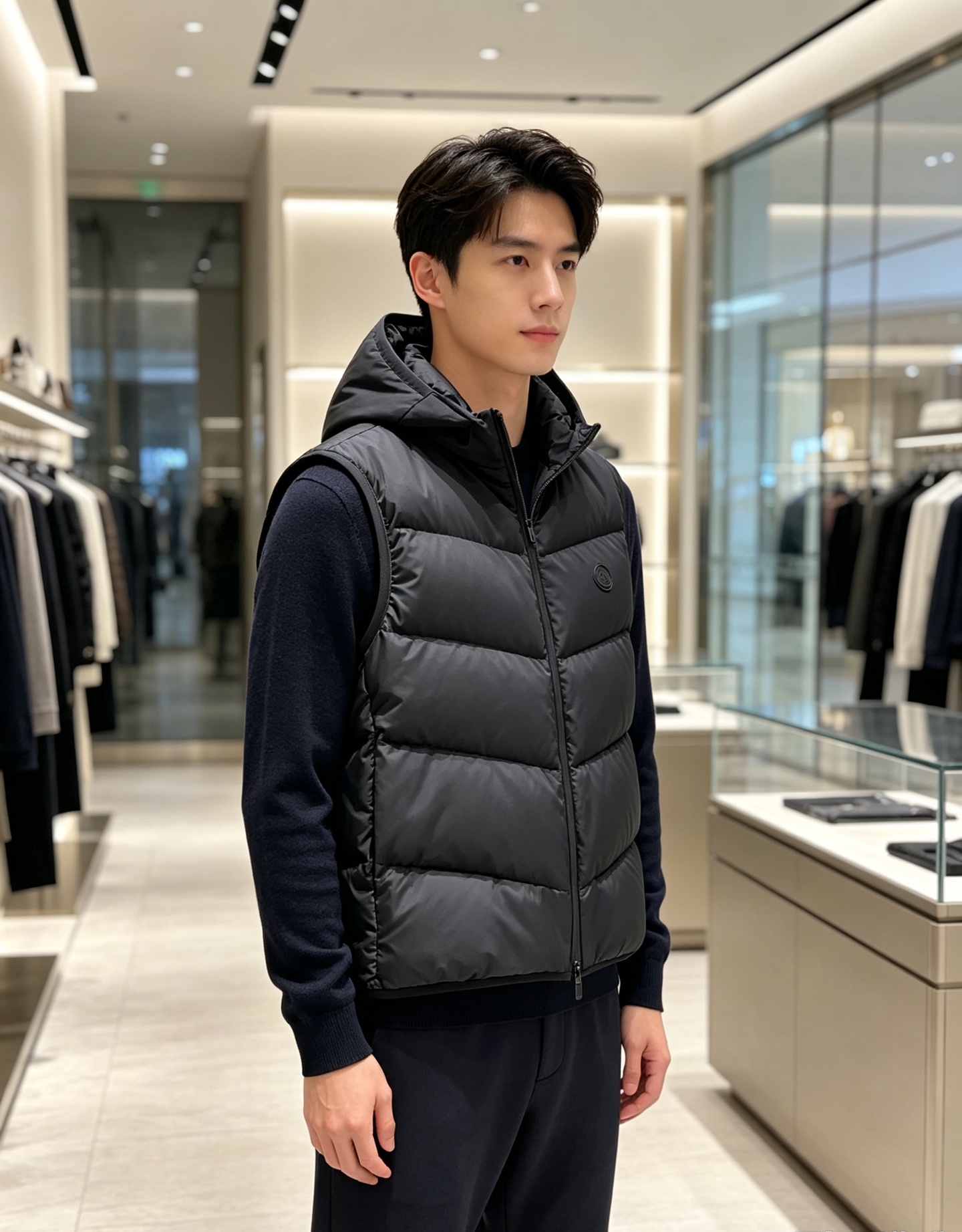 Moncler Valmasque蒙口男士可拆卸兜帽羽绒马甲.原版购入开发.特级鹅绒填充➕原厂替换面料➕原厂配套五金. Moncler Valmasque蒙口男士可拆卸兜帽羽绒马甲.原版购入开发.特级鹅绒填充➕原厂替换面料➕原厂配套五金.