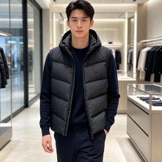 Moncler Valmasque蒙口男士可拆卸兜帽羽绒马甲.原版购入开发.特级鹅绒填充➕原厂替换面料➕原厂配套五金. Moncler Valmasque蒙口男士可拆卸兜帽羽绒马甲.原版购入开发.特级鹅绒填充➕原厂替换面料➕原厂配套五金.