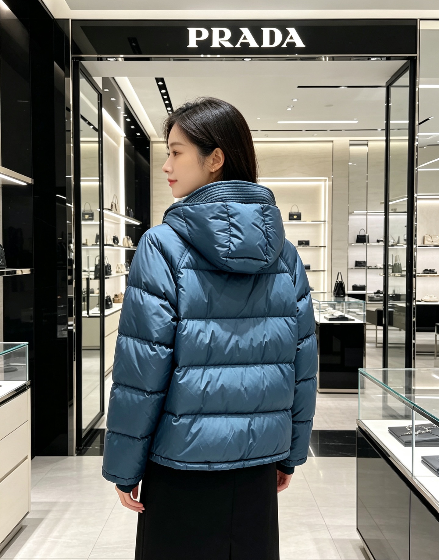 Prada&普拉达FW2026秋冬新款羽绒服。柜子在售款，一件难求。采用定制防风防雨面料，抗皱立挺有型，软糯亲肤，上身舒