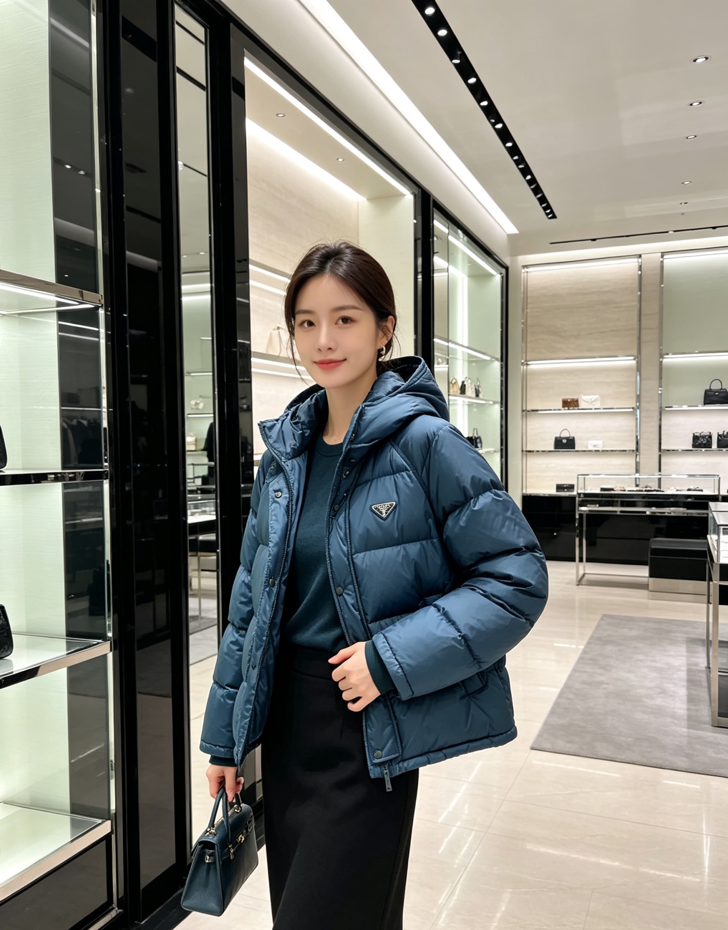 Prada&普拉达FW2026秋冬新款羽绒服。柜子在售款，一件难求。采用定制防风防雨面料，抗皱立挺有型，软糯亲肤，上身舒