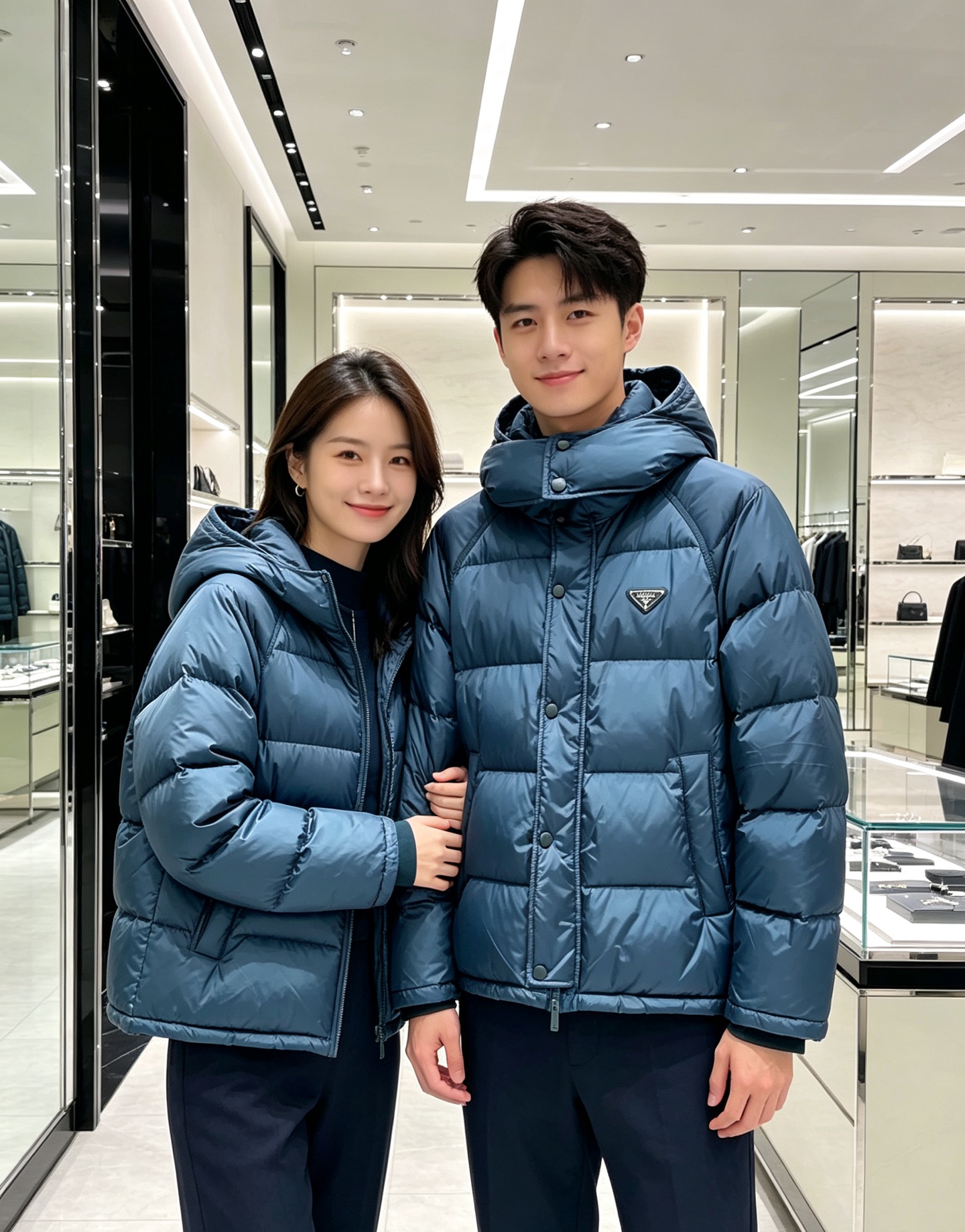 Prada&普拉达FW2026秋冬新款羽绒服。柜子在售款，一件难求。采用定制防风防雨面料，抗皱立挺有型，软糯亲肤，上身舒