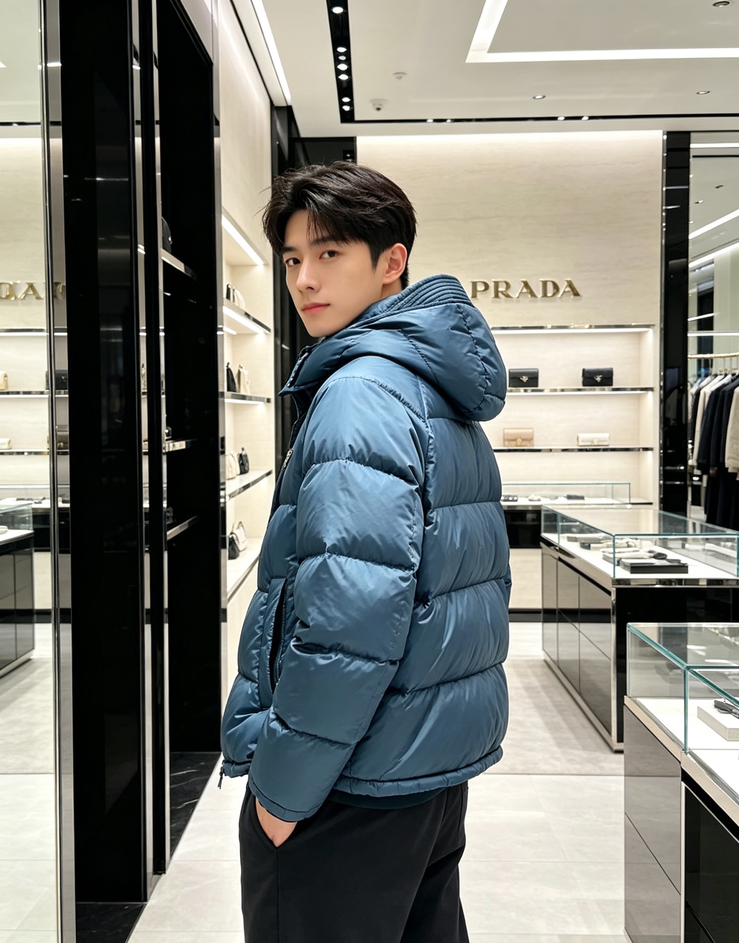 Prada&普拉达FW2026秋冬新款羽绒服。柜子在售款，一件难求。采用定制防风防雨面料，抗皱立挺有型，软糯亲肤，上身舒