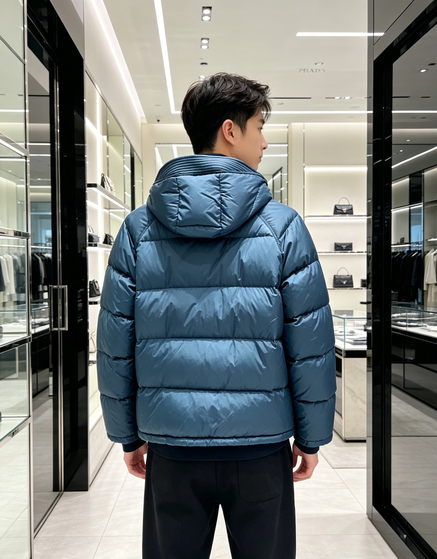 Prada&普拉达FW2026秋冬新款羽绒服。柜子在售款，一件难求。采用定制防风防雨面料，抗皱立挺有型，软糯亲肤，上身舒