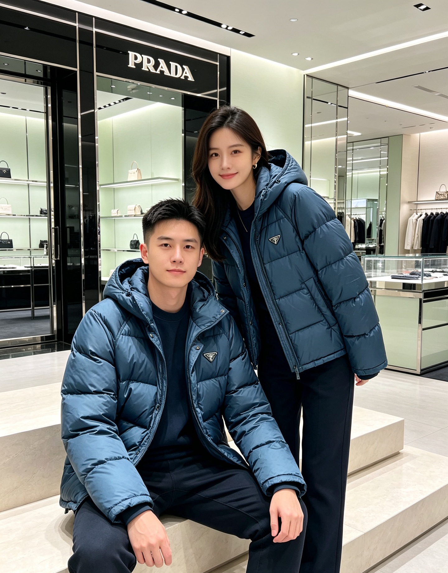 Prada&普拉达FW2026秋冬新款羽绒服。柜子在售款，一件难求。采用定制防风防雨面料，抗皱立挺有型，软糯亲肤，上身舒
