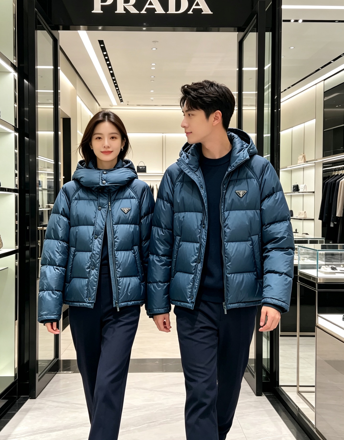 Prada&普拉达FW2026秋冬新款羽绒服。柜子在售款，一件难求。采用定制防风防雨面料，抗皱立挺有型，软糯亲肤，上身舒