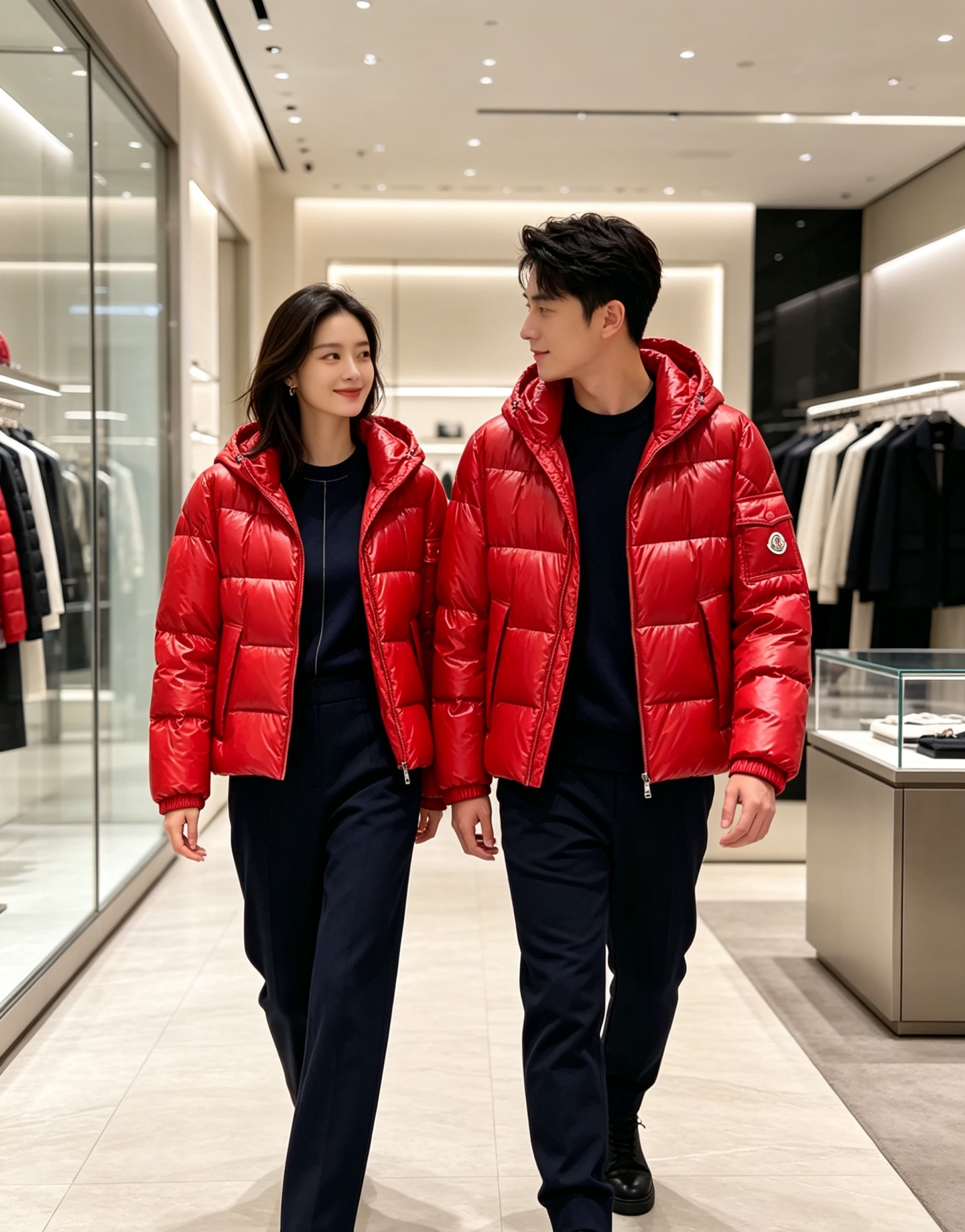 Moncler 蒙口2026秋冬新品发布，蒙口最新款亮光羽绒出货，柜上同步，面料及辅料全部订制，帽子可脱卸，面料涂层有股