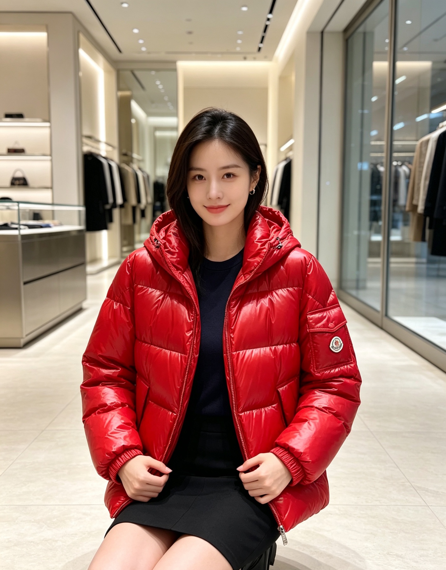 Moncler 蒙口2026秋冬新品发布，蒙口最新款亮光羽绒出货，柜上同步，面料及辅料全部订制，帽子可脱卸，面料涂层有股