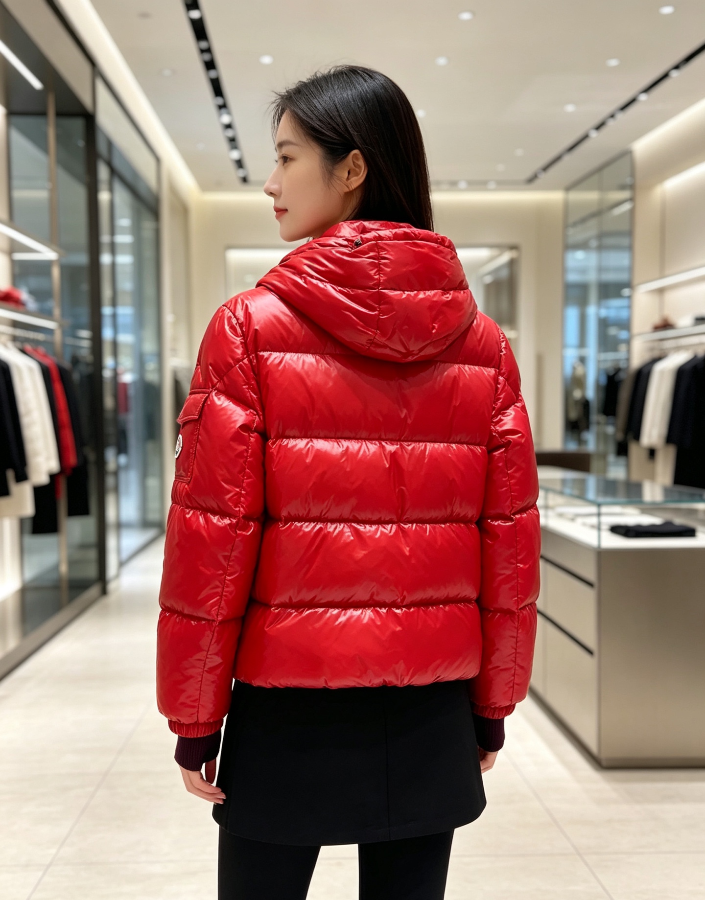 Moncler 蒙口2026秋冬新品发布，蒙口最新款亮光羽绒出货，柜上同步，面料及辅料全部订制，帽子可脱卸，面料涂层有股