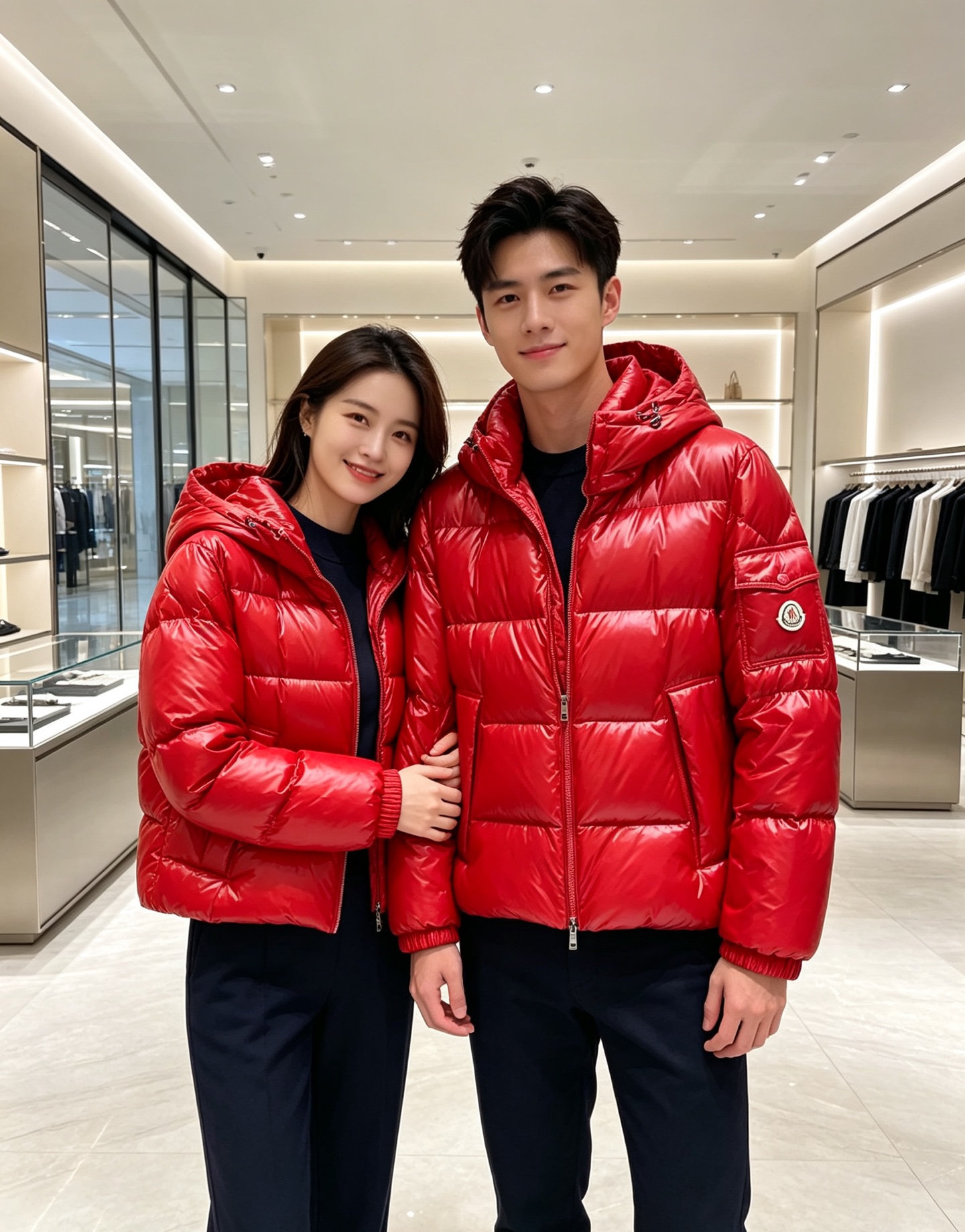Moncler 蒙口2026秋冬新品发布，蒙口最新款亮光羽绒出货，柜上同步，面料及辅料全部订制，帽子可脱卸，面料涂层有股