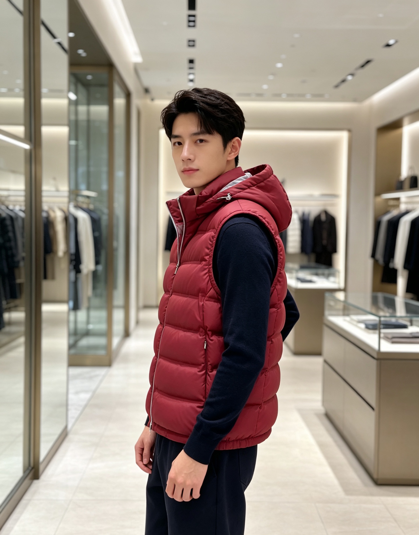 26秋冬新品发布，BC新款羽绒马甲出货，帽子可完全拆卸成立领，所有面料及辅料原版开模订制，质感超强，码数：48-56