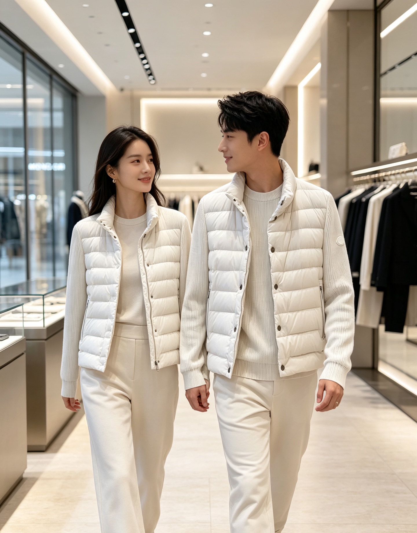 Moncler 蒙口 2026年秋冬新款羽绒服，针织拼接羽绒服采用新国标95白鸭绒，秋冬新品内搭神器！在国内羽绒黑色都是