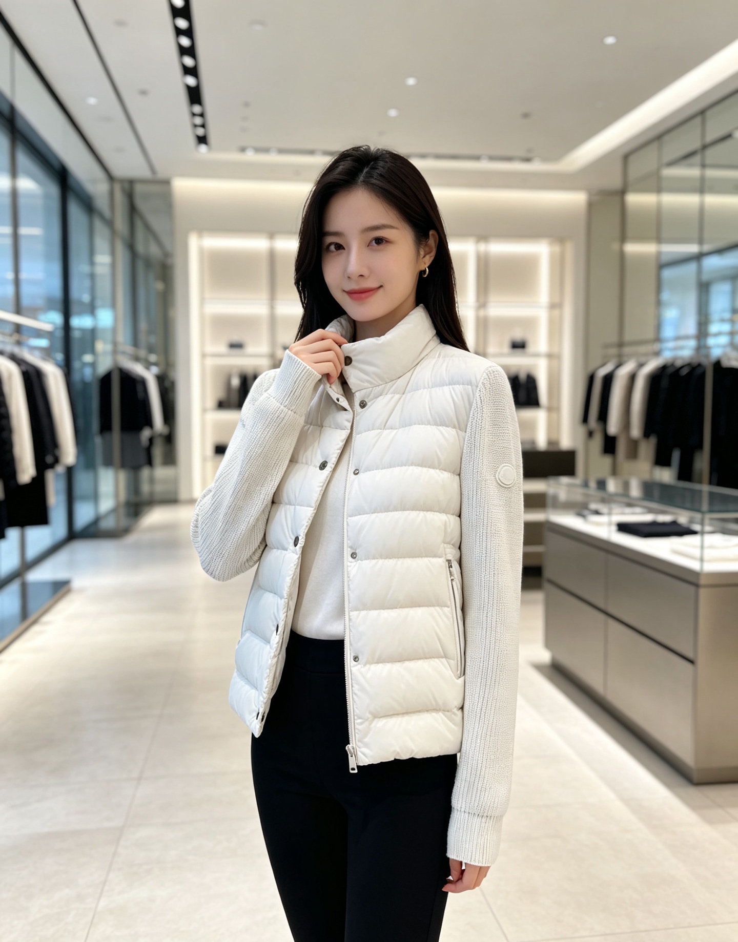 Moncler 蒙口 2026年秋冬新款羽绒服，针织拼接羽绒服采用新国标95白鸭绒，秋冬新品内搭神器！在国内羽绒黑色都是
