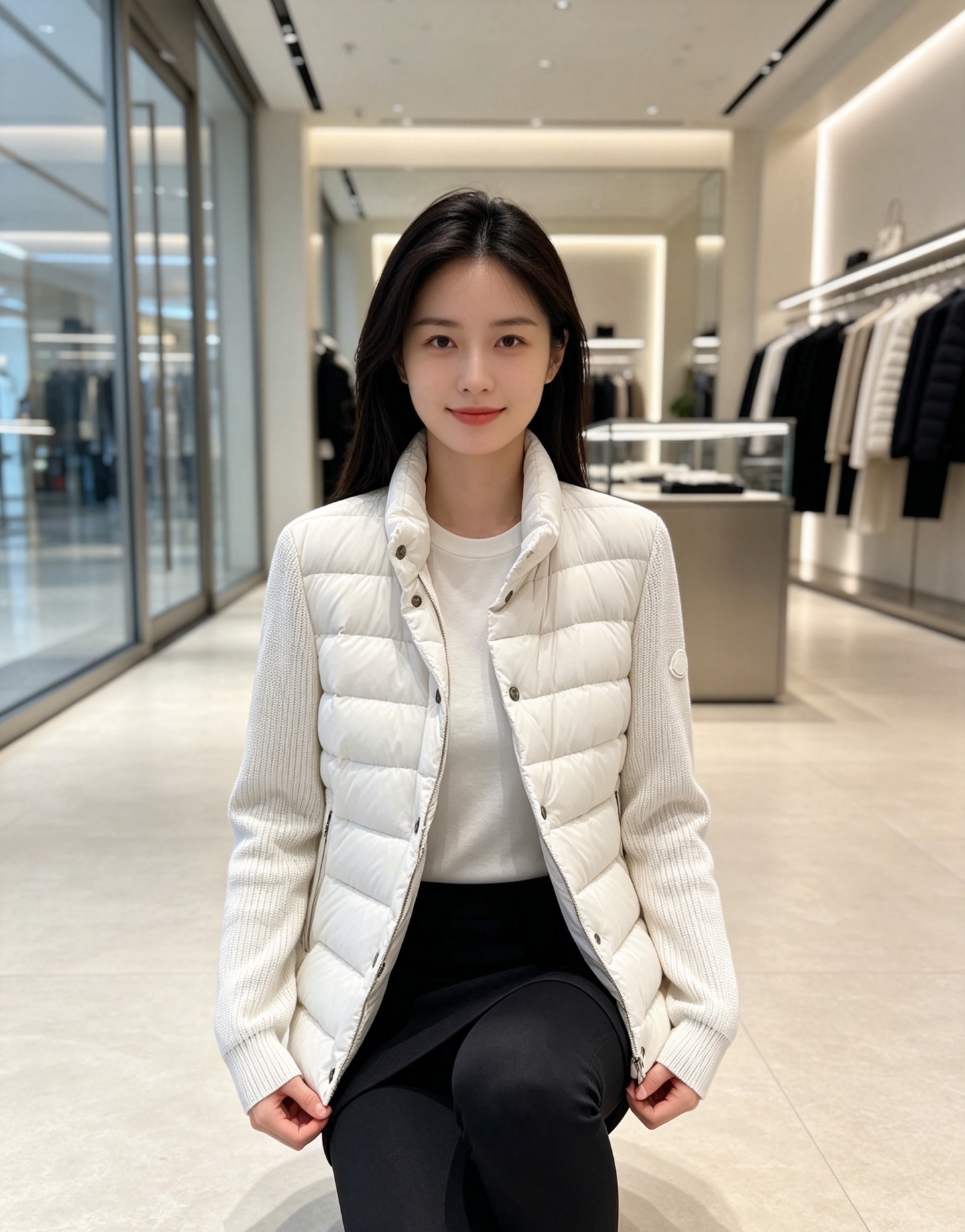 Moncler 蒙口 2026年秋冬新款羽绒服，针织拼接羽绒服采用新国标95白鸭绒，秋冬新品内搭神器！在国内羽绒黑色都是