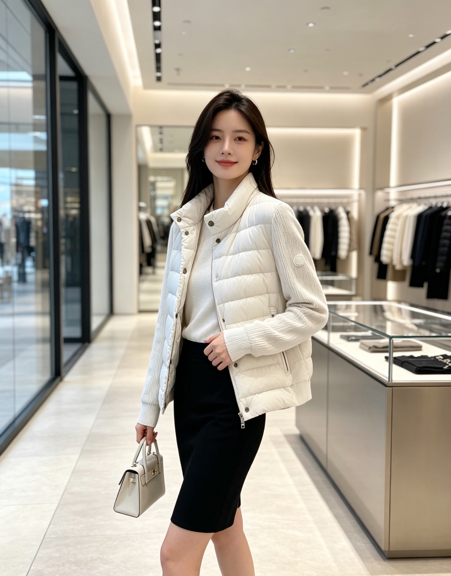 Moncler 蒙口 2026年秋冬新款羽绒服，针织拼接羽绒服采用新国标95白鸭绒，秋冬新品内搭神器！在国内羽绒黑色都是