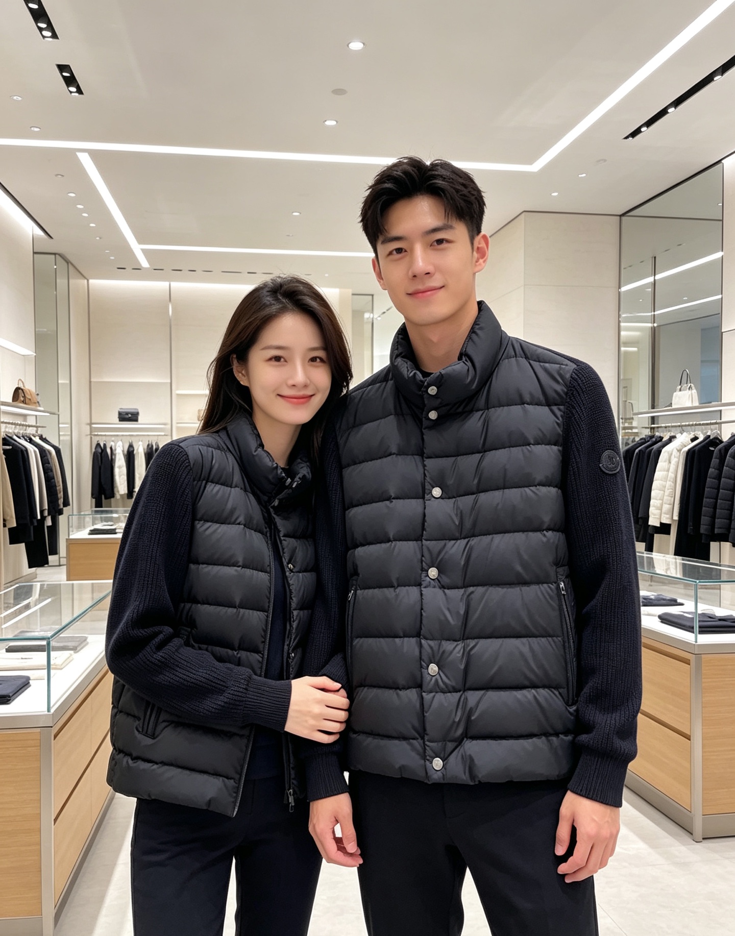Moncler 蒙口 2026年秋冬新款羽绒服，针织拼接羽绒服采用新国标95白鸭绒，秋冬新品内搭神器！在国内羽绒黑色都是