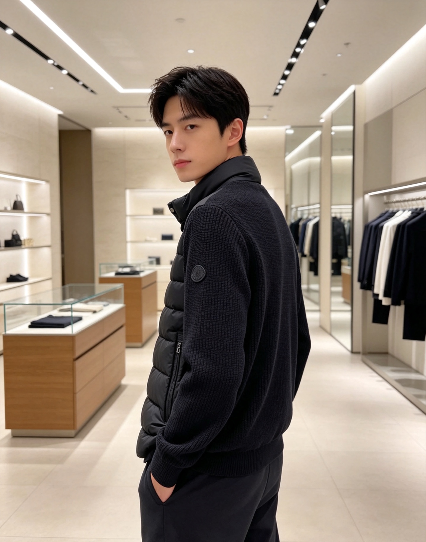 Moncler 蒙口 2026年秋冬新款羽绒服，针织拼接羽绒服采用新国标95白鸭绒，秋冬新品内搭神器！在国内羽绒黑色都是