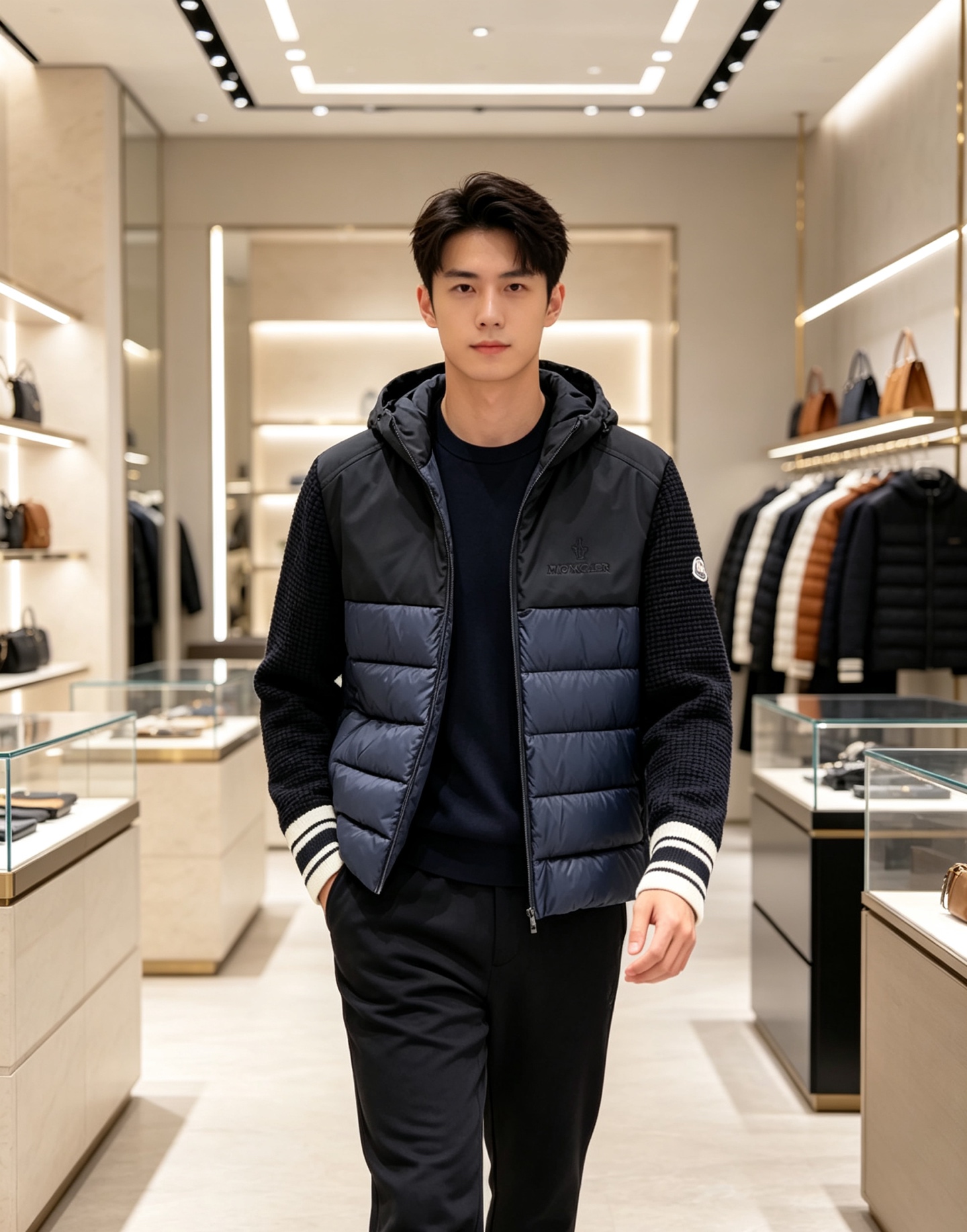 Moncler 蒙口 2026年秋冬新款羽绒服,针织连帽拼接羽绒服采用新国标95白鸭绒,秋冬新品内搭神器!在国内羽绒黑色 Moncler 蒙口 2026年秋冬新款羽绒服,针织连帽拼接羽绒服采用新国标95白鸭绒,秋冬新品内搭神器!在国内羽绒黑色