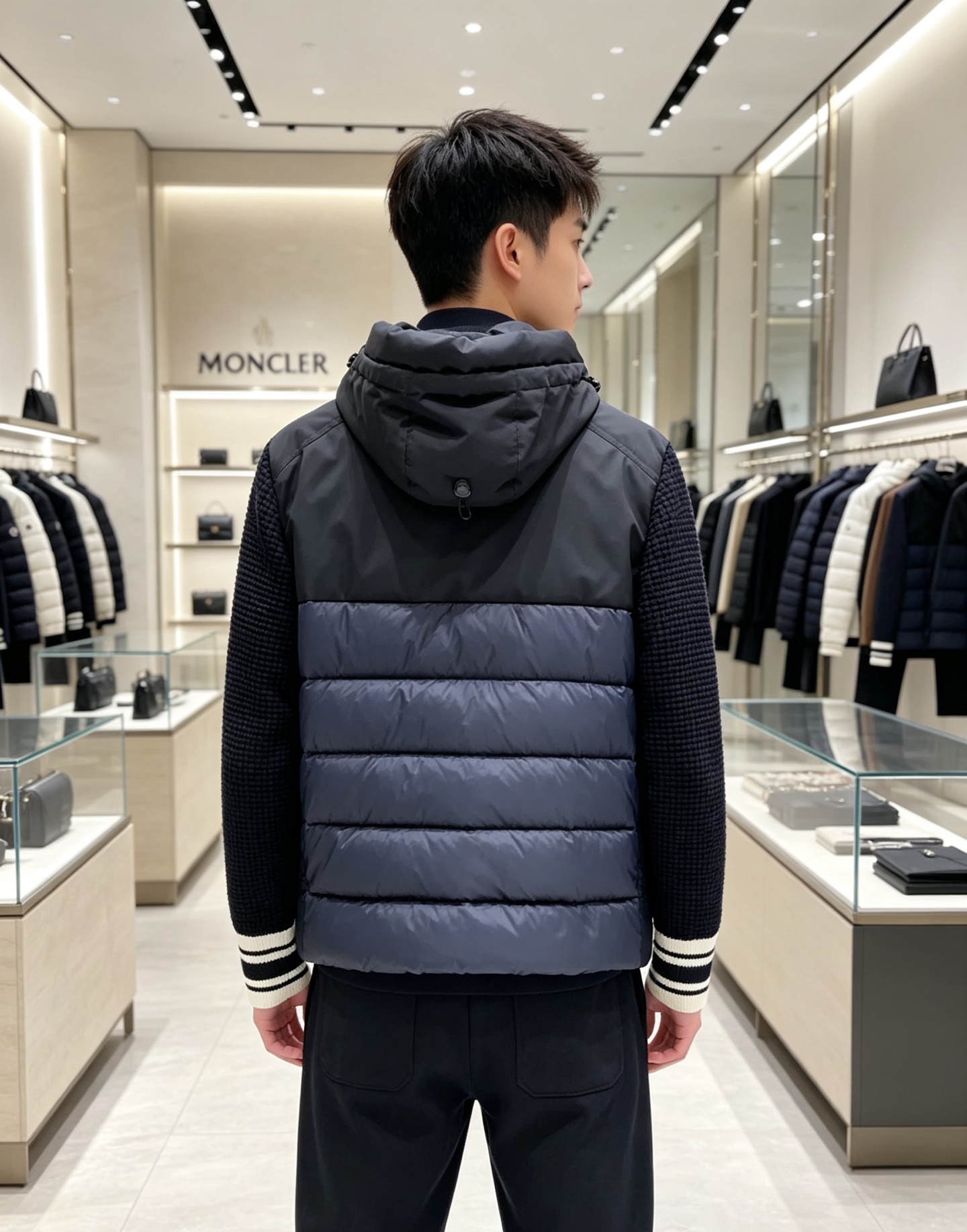 Moncler 蒙口 2026年秋冬新款羽绒服,针织连帽拼接羽绒服采用新国标95白鸭绒,秋冬新品内搭神器!在国内羽绒黑色 Moncler 蒙口 2026年秋冬新款羽绒服,针织连帽拼接羽绒服采用新国标95白鸭绒,秋冬新品内搭神器!在国内羽绒黑色
