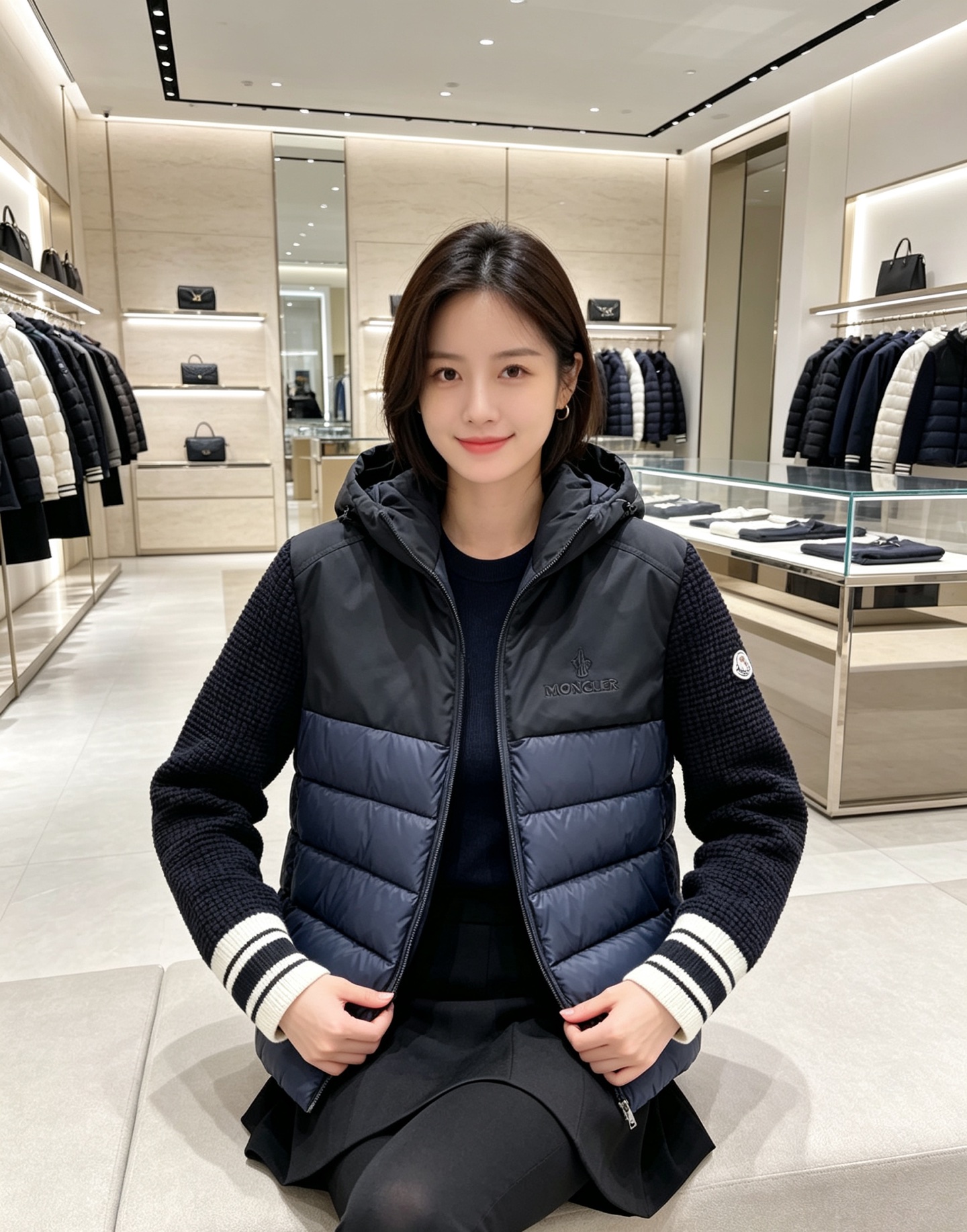 Moncler 蒙口 2026年秋冬新款羽绒服,针织连帽拼接羽绒服采用新国标95白鸭绒,秋冬新品内搭神器!在国内羽绒黑色 Moncler 蒙口 2026年秋冬新款羽绒服,针织连帽拼接羽绒服采用新国标95白鸭绒,秋冬新品内搭神器!在国内羽绒黑色