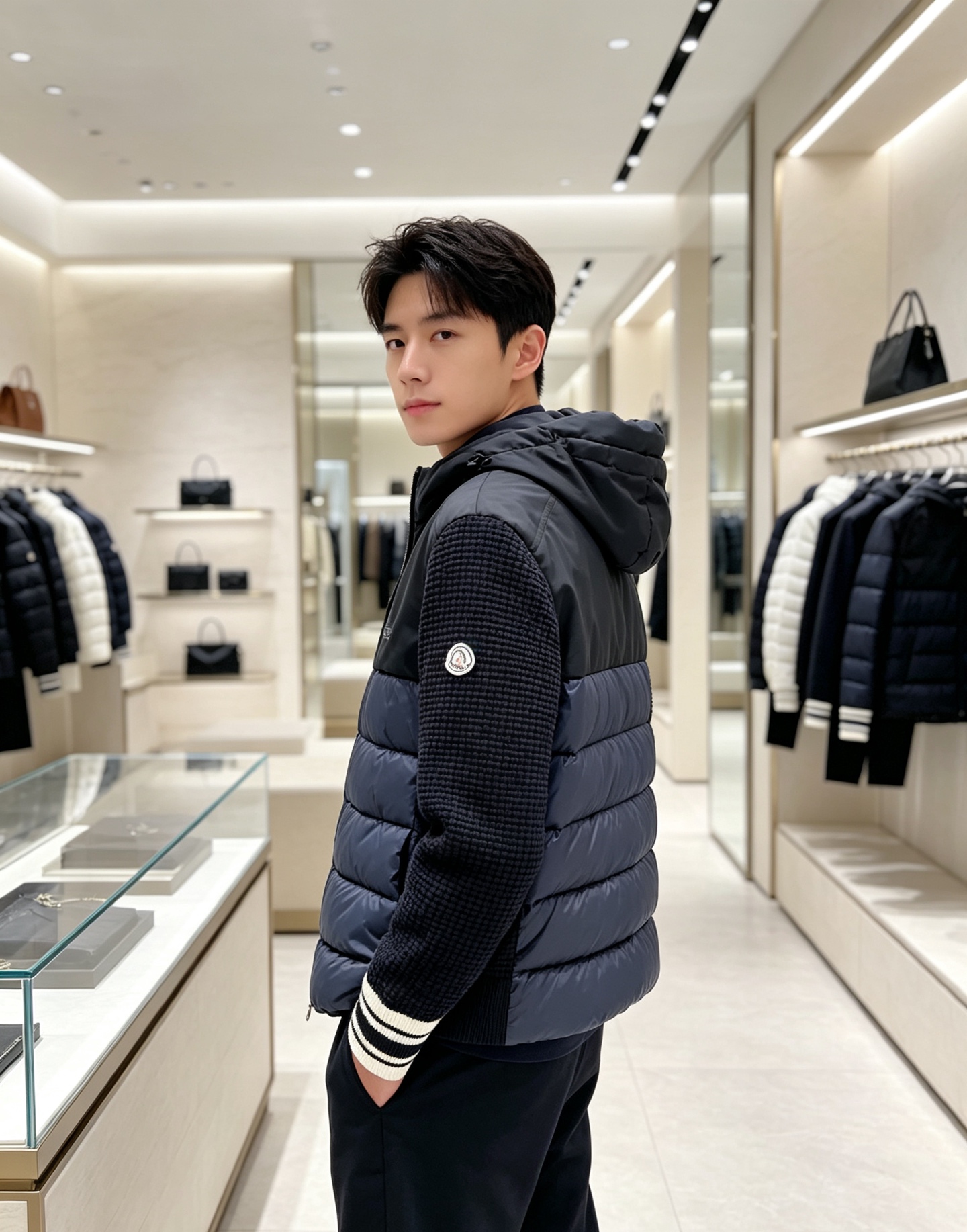 Moncler 蒙口 2026年秋冬新款羽绒服,针织连帽拼接羽绒服采用新国标95白鸭绒,秋冬新品内搭神器!在国内羽绒黑色 Moncler 蒙口 2026年秋冬新款羽绒服,针织连帽拼接羽绒服采用新国标95白鸭绒,秋冬新品内搭神器!在国内羽绒黑色