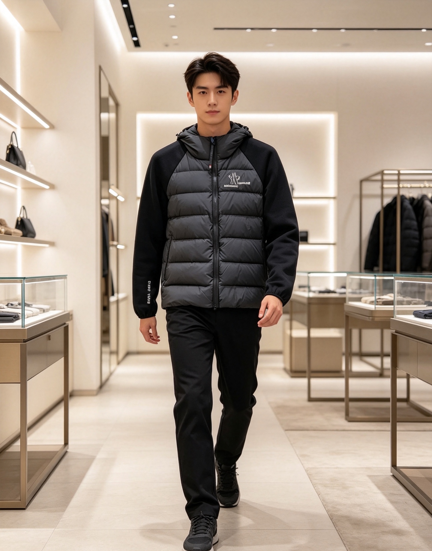 Moncler 蒙口 FW2026新款连帽拼羽绒夹克外套。经典款,一件难求。采用原版定制面料,正身充90绒,拼接设计,时 Moncler 蒙口 FW2026新款连帽拼羽绒夹克外套。经典款,一件难求。采用原版定制面料,正身充90绒,拼接设计,时
