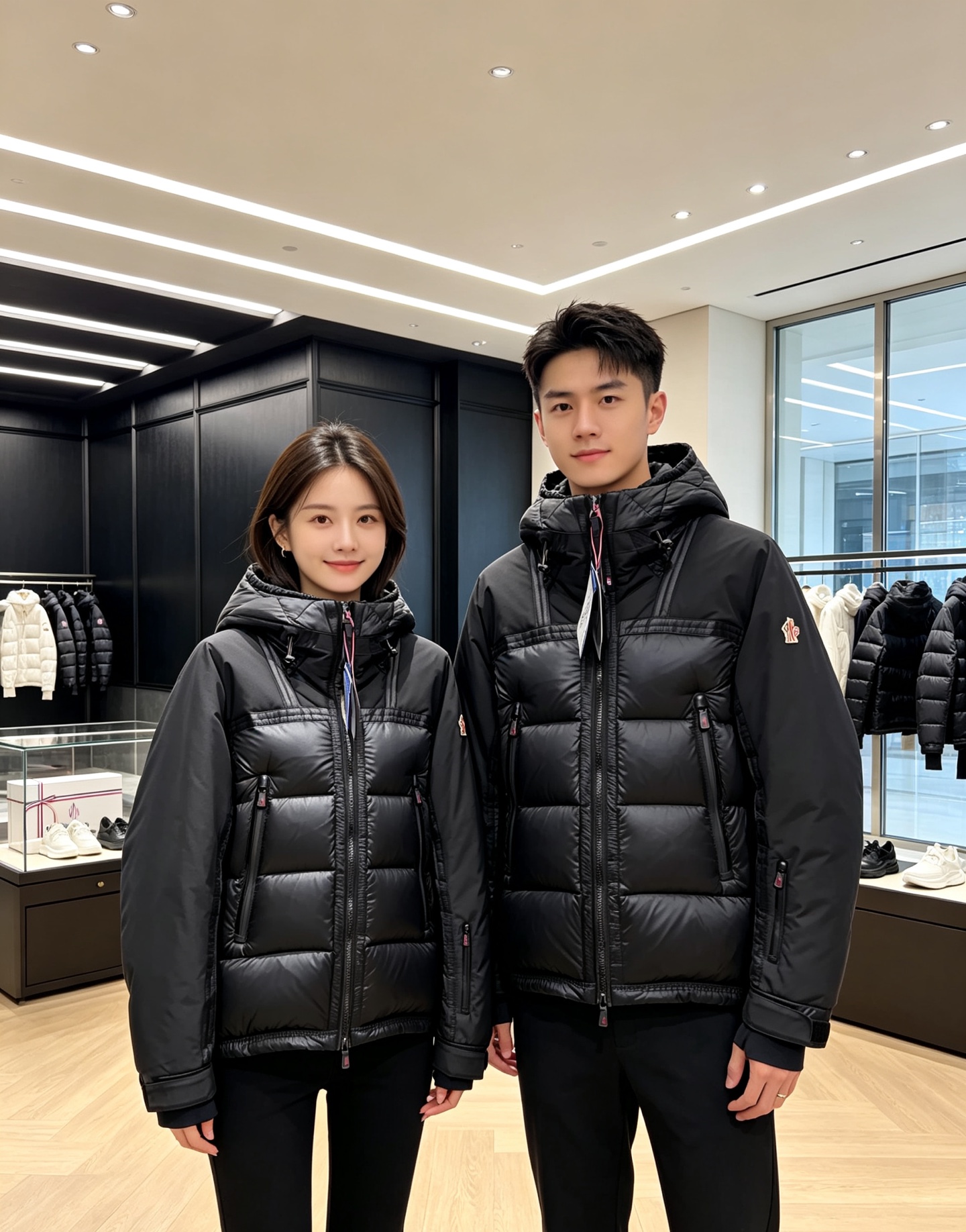 特级羽绒⬆️ Moncler Grenoble男士Morgins羊毛皮拼接里羽绒服.高端单品.原版购入开发.对版面料.原