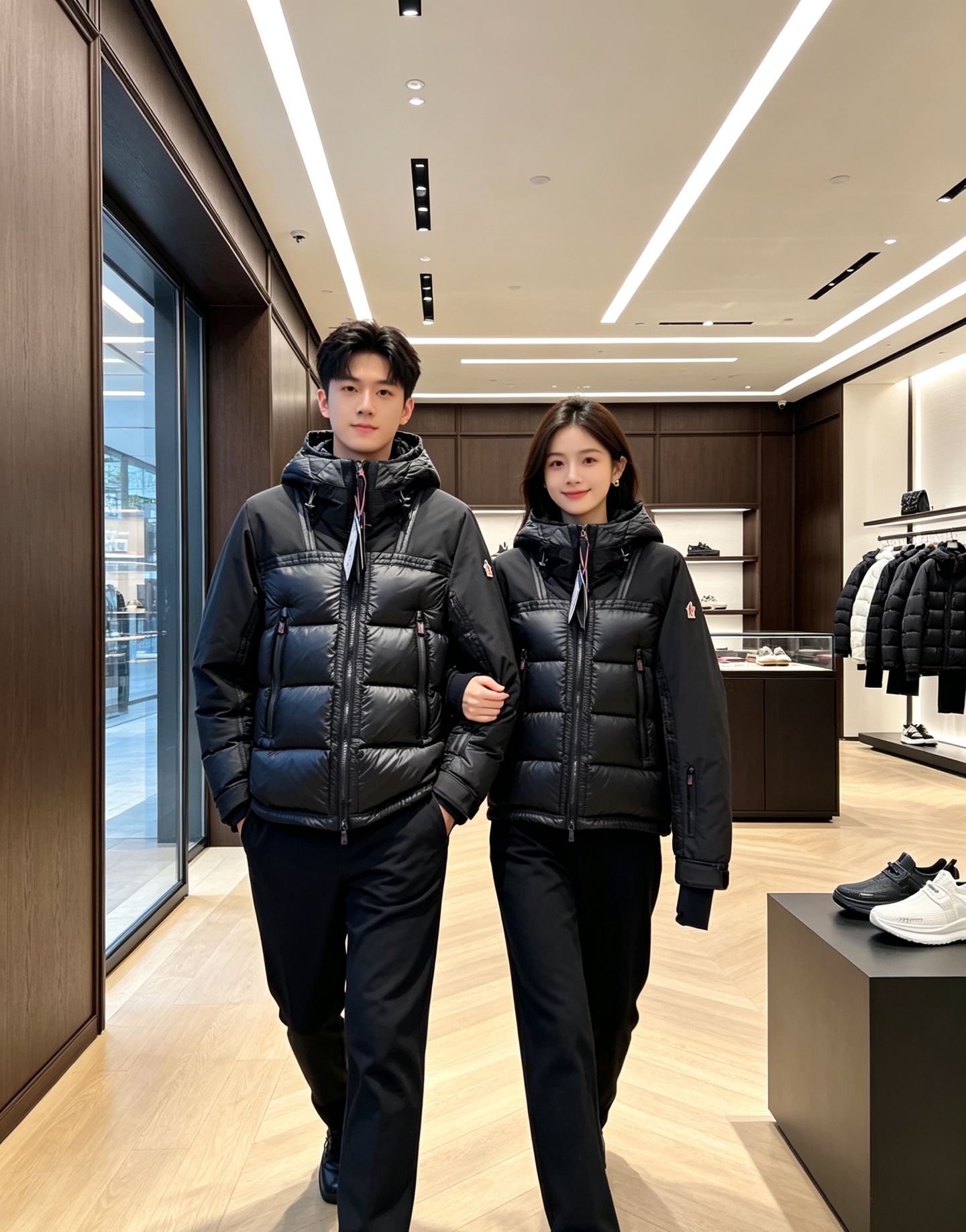特级羽绒⬆️ Moncler Grenoble男士Morgins羊毛皮拼接里羽绒服.高端单品.原版购入开发.对版面料.原
