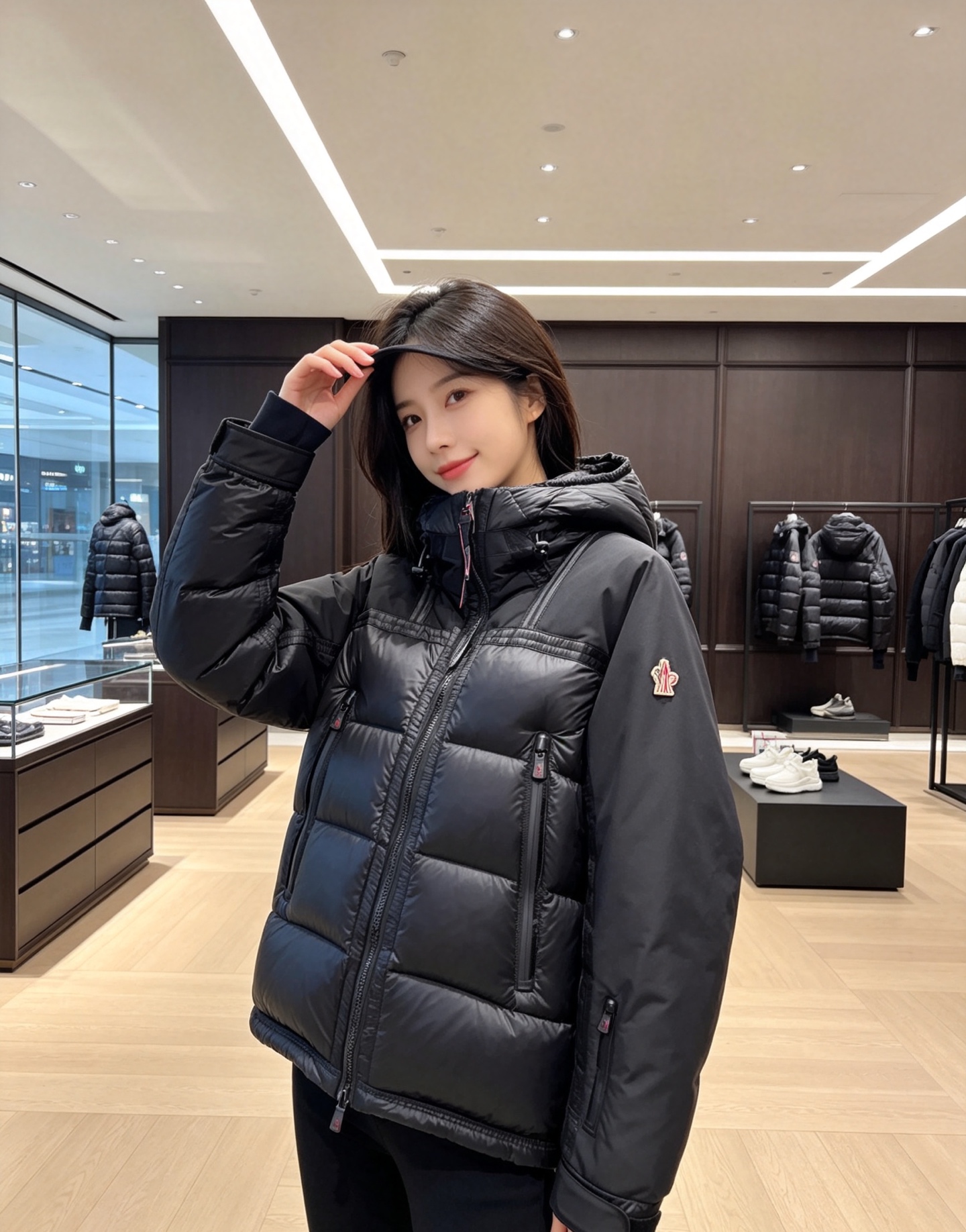 特级羽绒⬆️ Moncler Grenoble男士Morgins羊毛皮拼接里羽绒服.高端单品.原版购入开发.对版面料.原