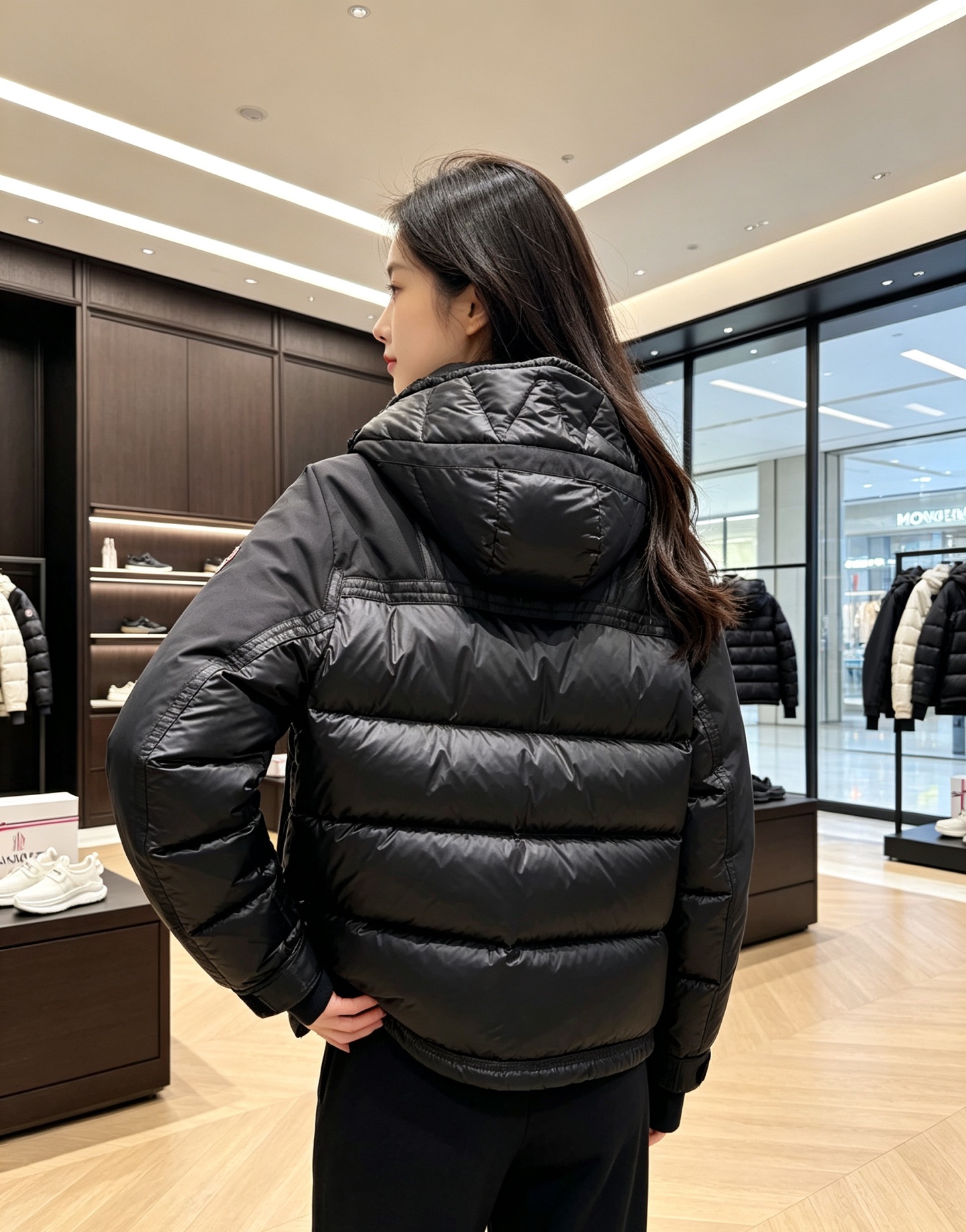 特级羽绒⬆️ Moncler Grenoble男士Morgins羊毛皮拼接里羽绒服.高端单品.原版购入开发.对版面料.原
