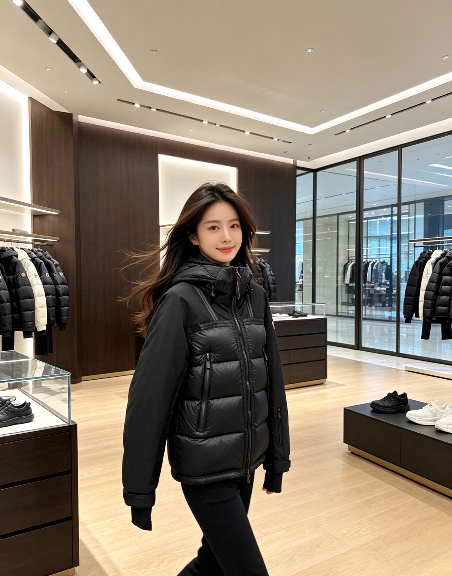 特级羽绒⬆️ Moncler Grenoble男士Morgins羊毛皮拼接里羽绒服.高端单品.原版购入开发.对版面料.原