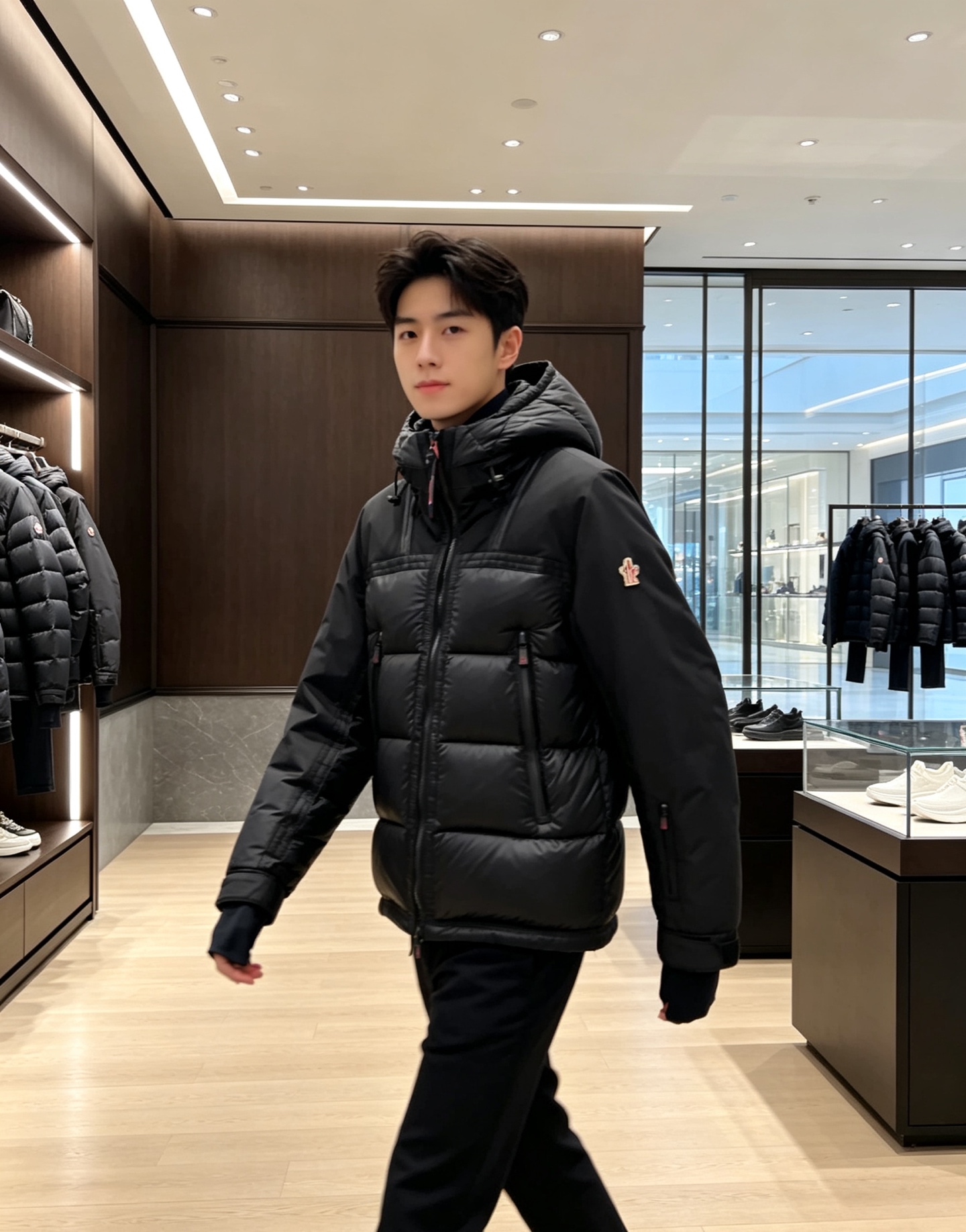 特级羽绒⬆️ Moncler Grenoble男士Morgins羊毛皮拼接里羽绒服.高端单品.原版购入开发.对版面料.原