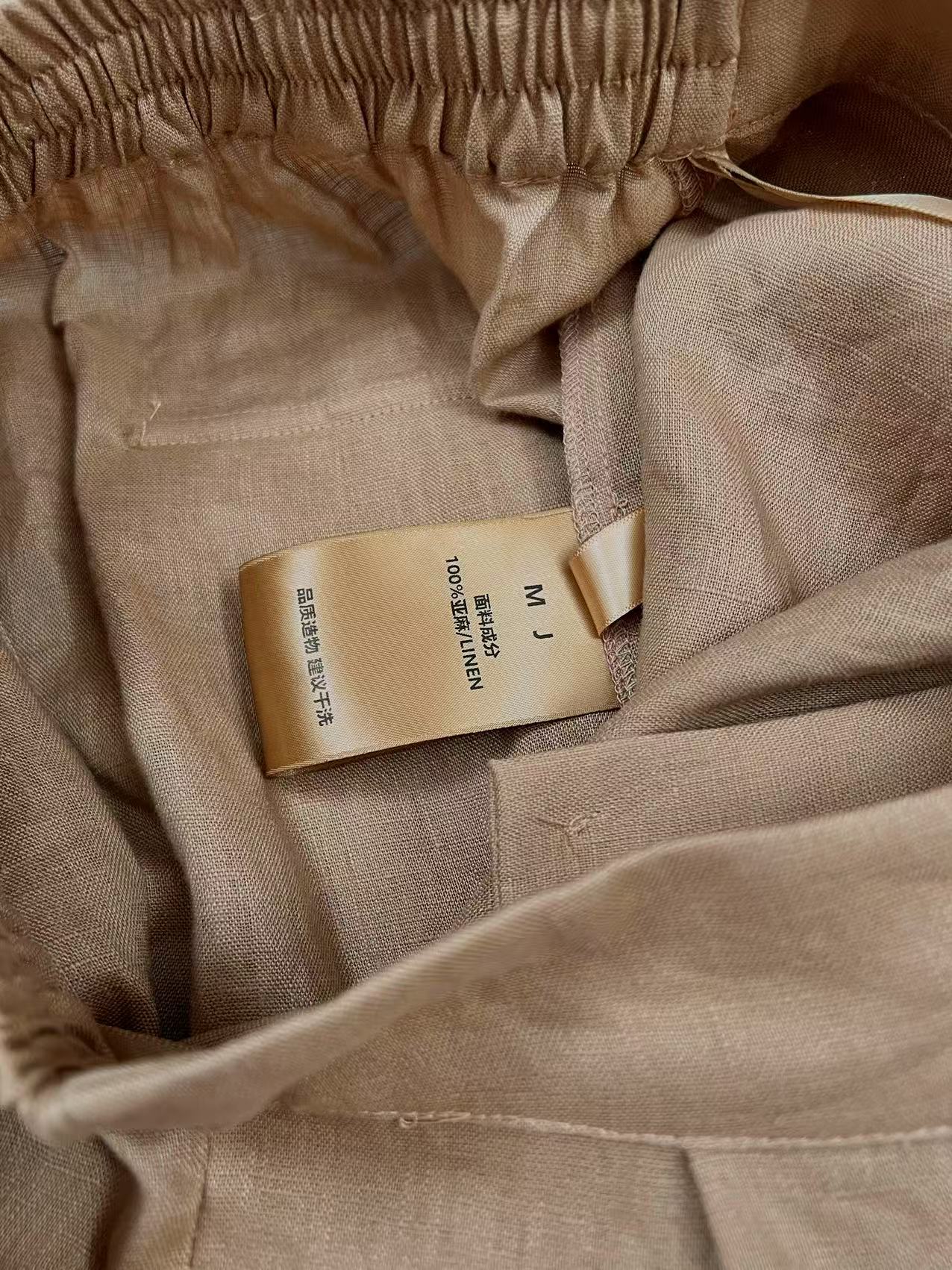 High-end Quality Female Clothes Packed with Linen Pants in Lavender, Various Sizes - 图片 9