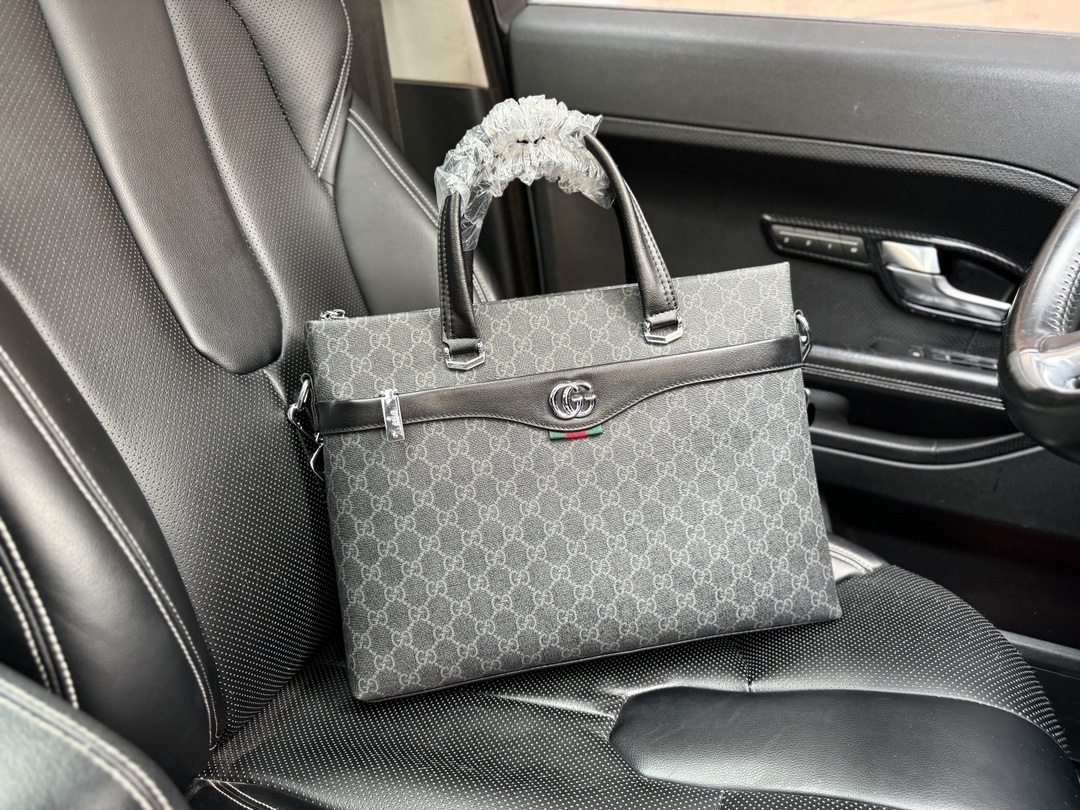 “GUCCI” Gooch Briefcase: Top-Level Fabric, High-Quality Hardware, Professional Men’s Must-Have - 图片 4