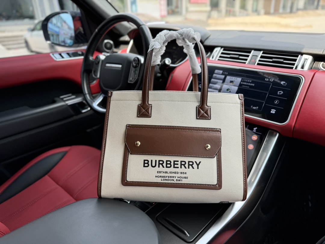 Burberry Taschen Handtaschen Umhängetaschen  & Schultertaschen Tragetaschen Braun Drucken Unisex Frauen Kalbsleder Baumwolle Rindsleder Nylon Freya